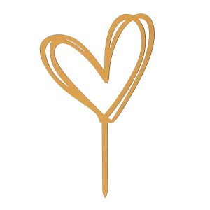 Cake Topper Herz Gold