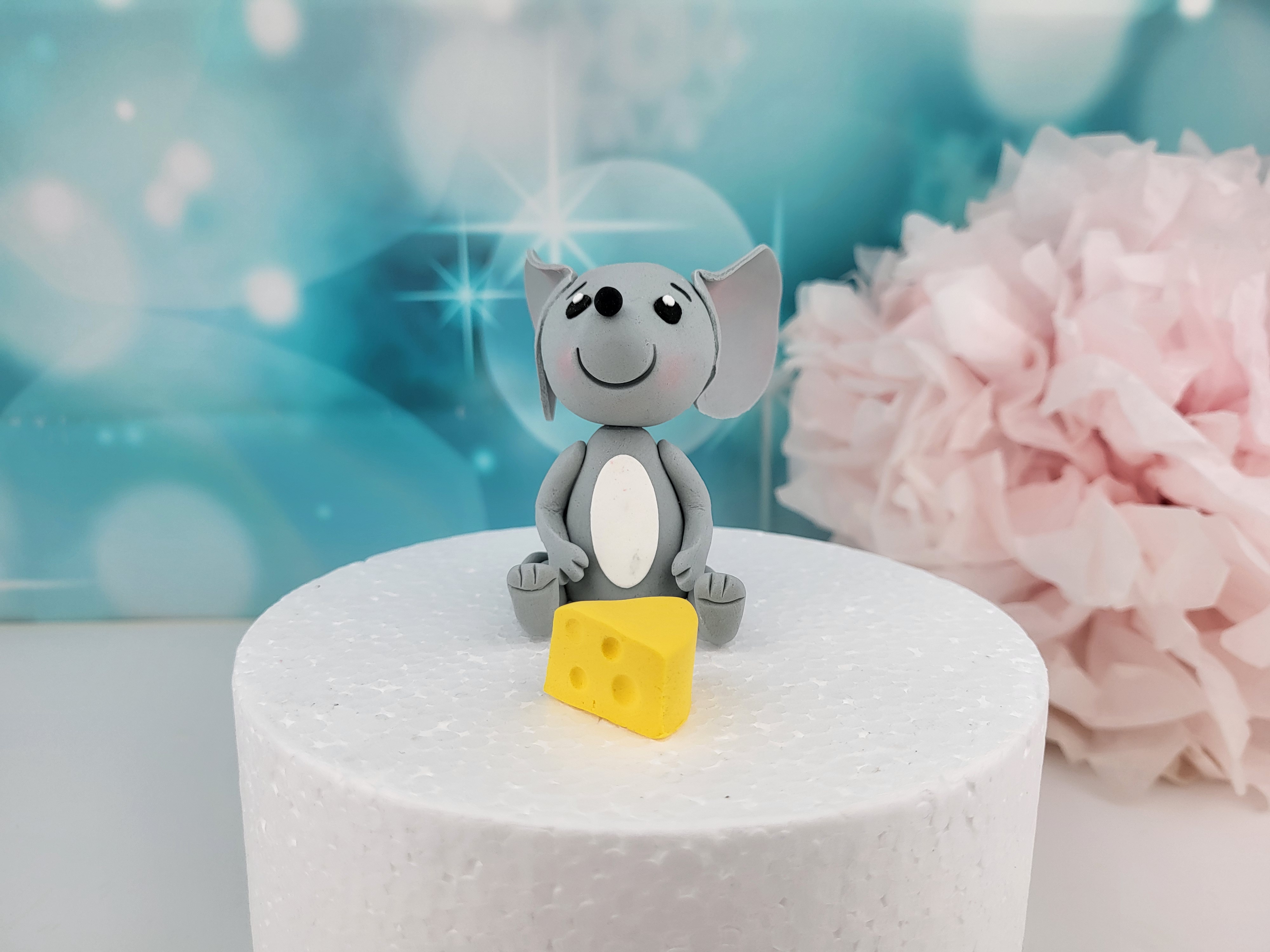 Tortenfigur Maus mit Käse