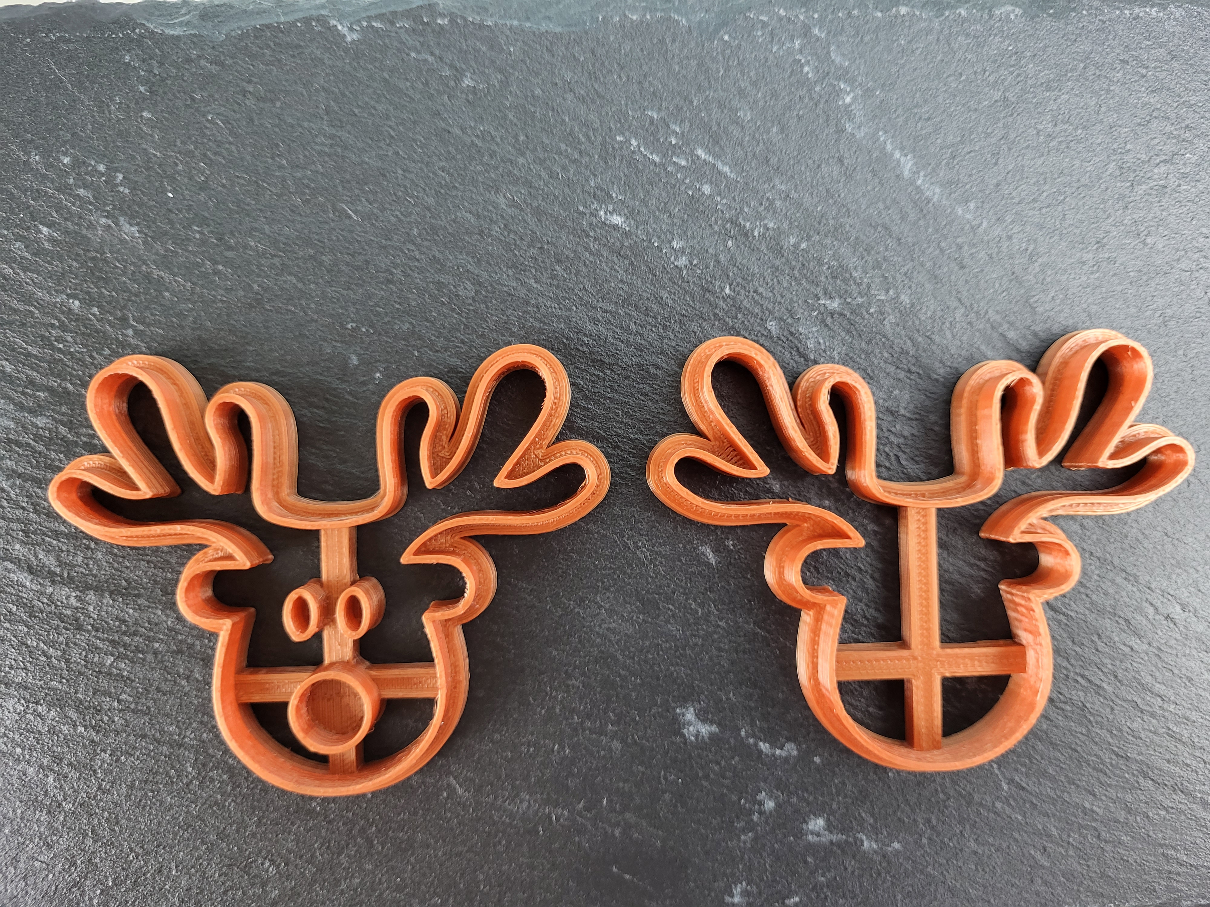 Linzer Ausstecher Rentier Rudolph, 2-teilig – ca. 6 cm A49