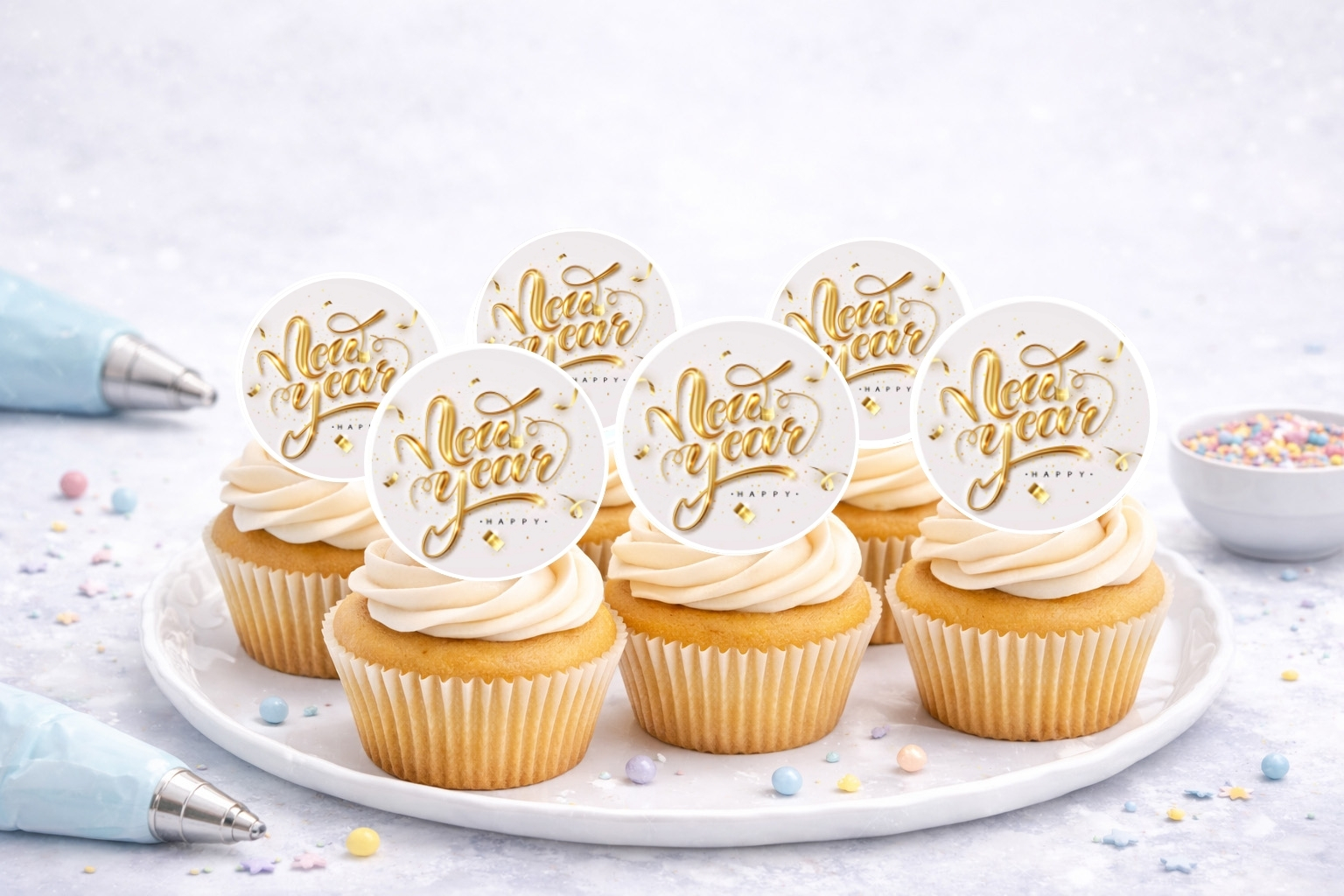 Muffinaufleger Silvester