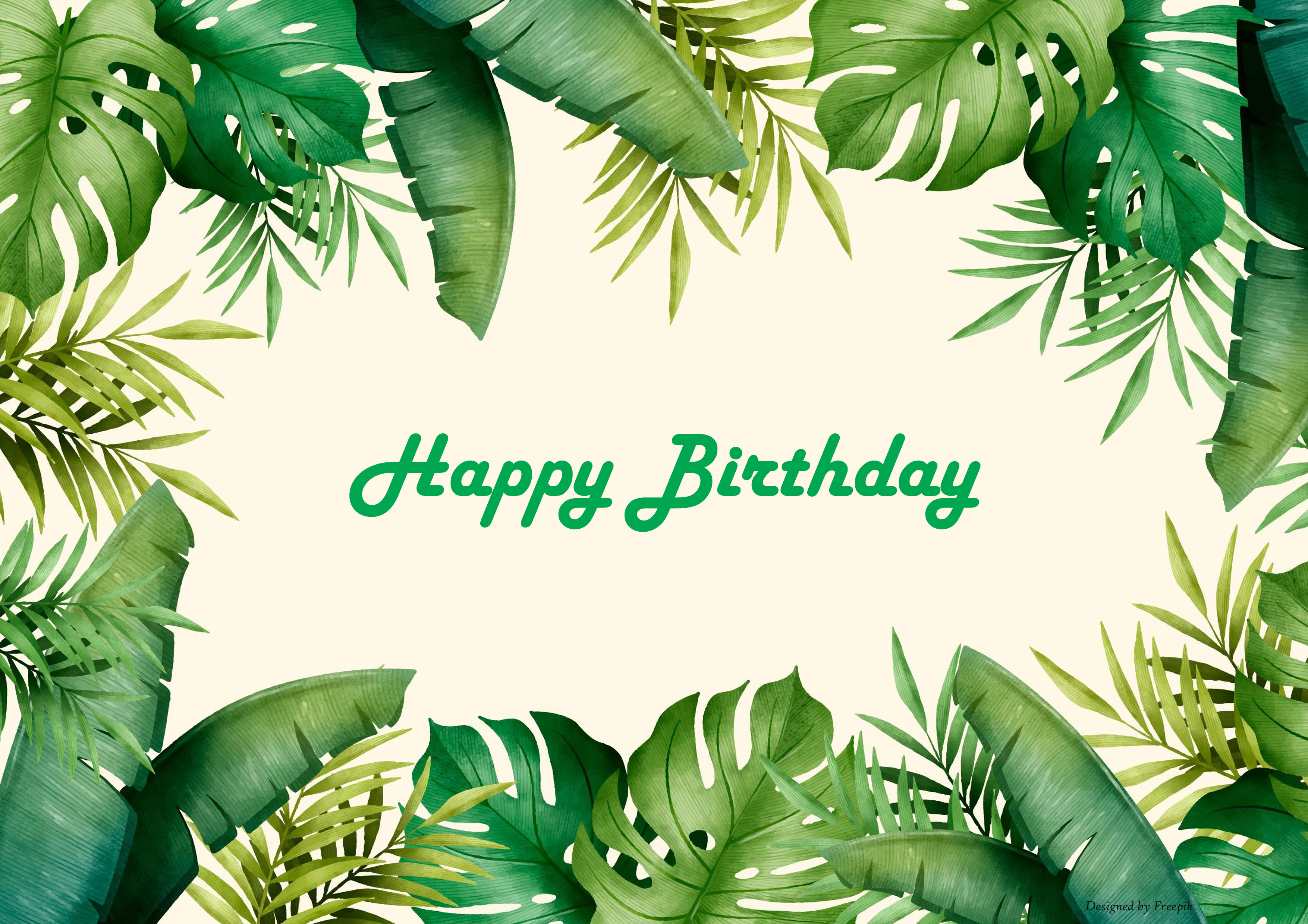 Rouladendekor Dschungel-Happy Birthday