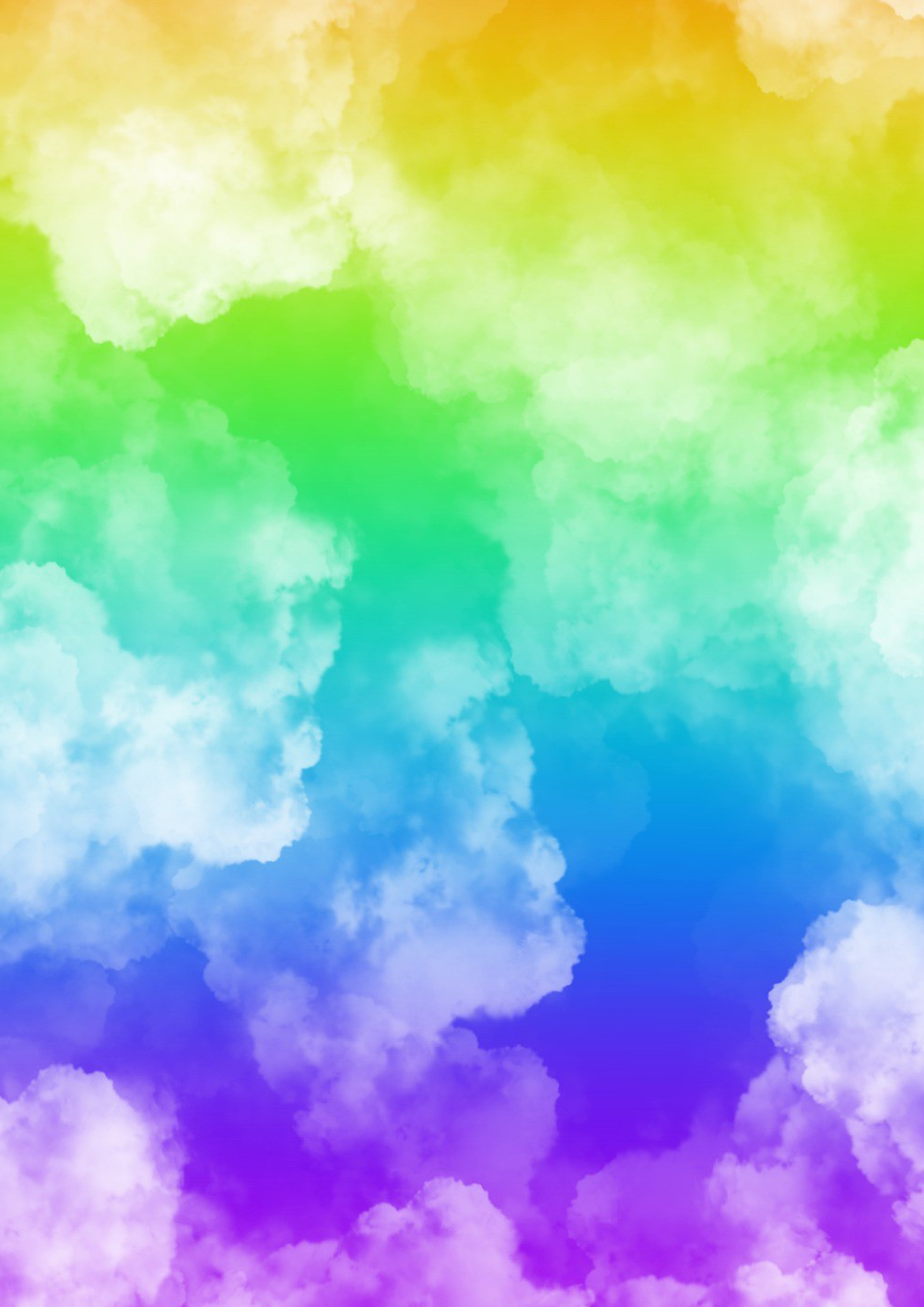 Deko Fondant Wolken regenbogenfarben