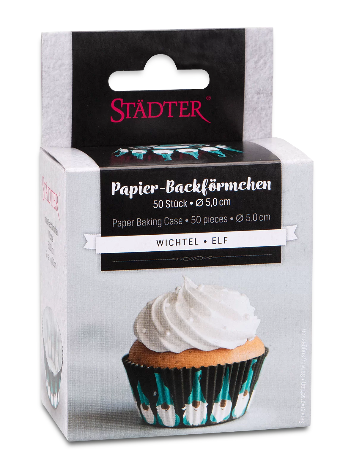 Papier-Backförmchen Muffinförmchen Wichtel Maxi