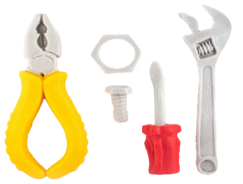 Essbare Zuckerdekoration "Werkzeug-Set" – Handmodelliert
