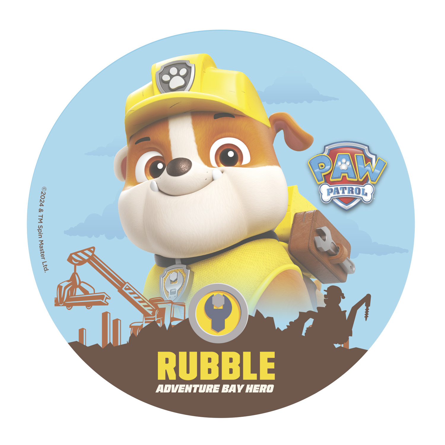 Paw Patrol Rubble Tortenaufleger – essbares Tortenbild