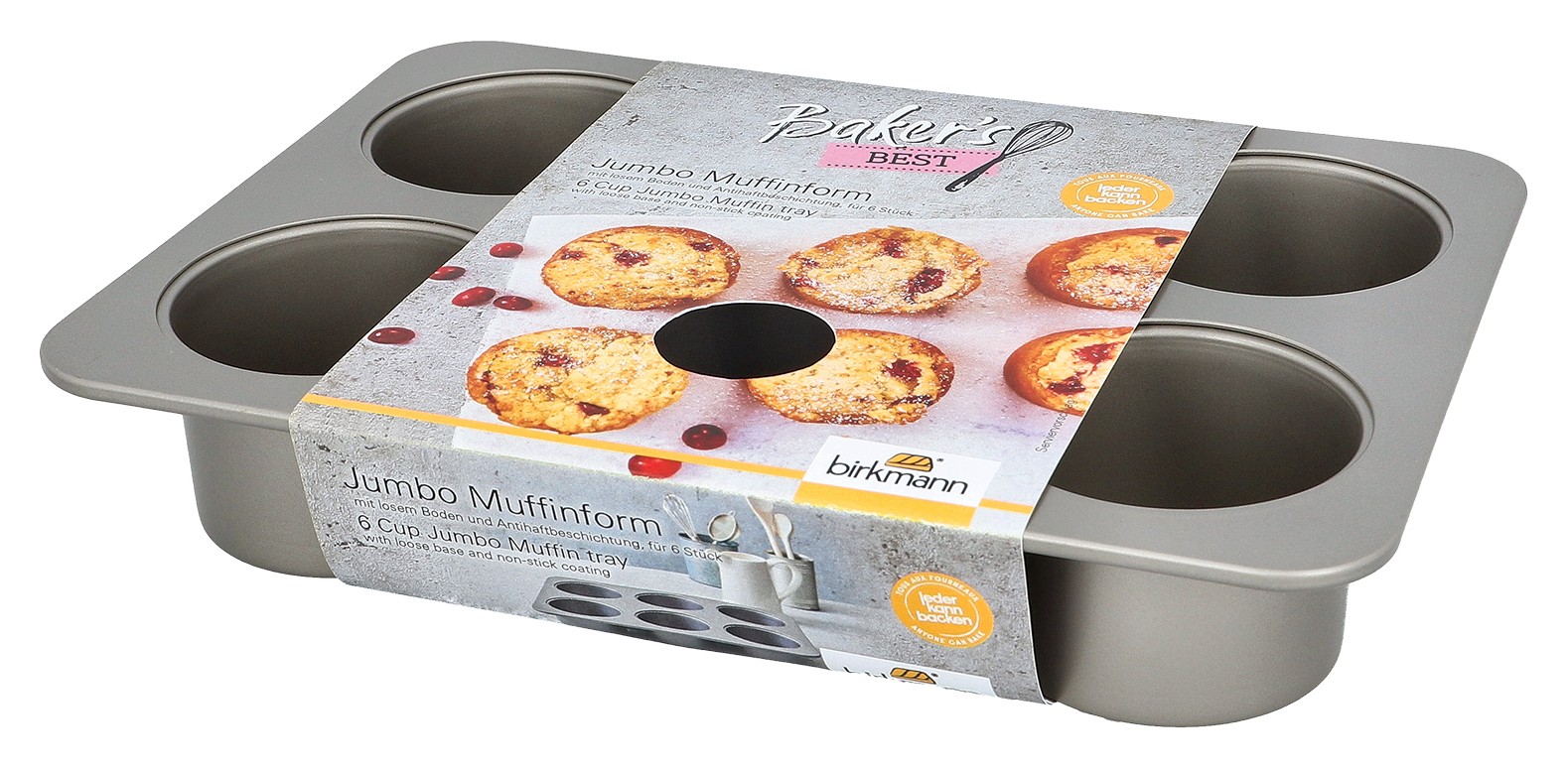 Jumbo Muffinblech 6 Stk.