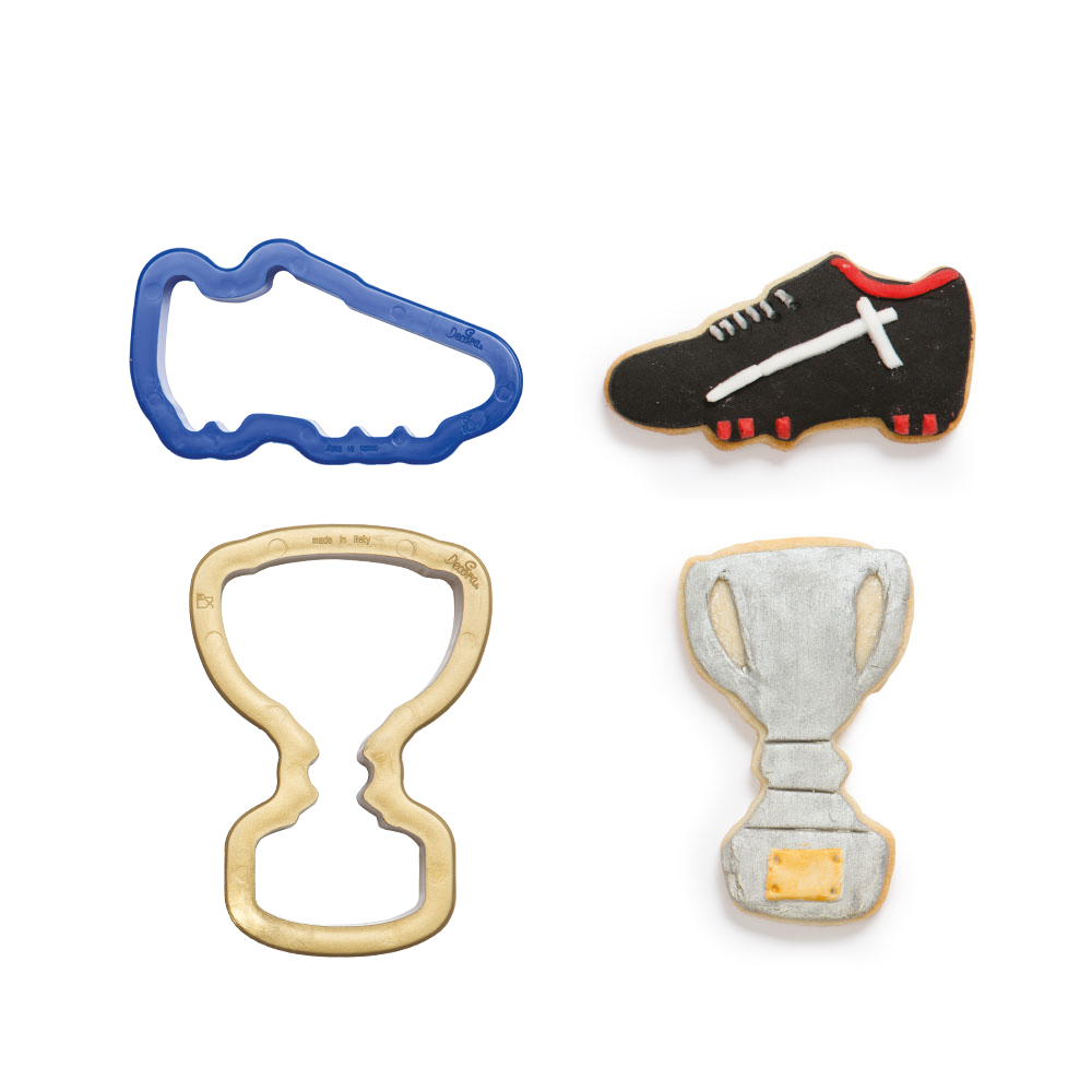 Ausstecher Fußballschuh und Trophäe