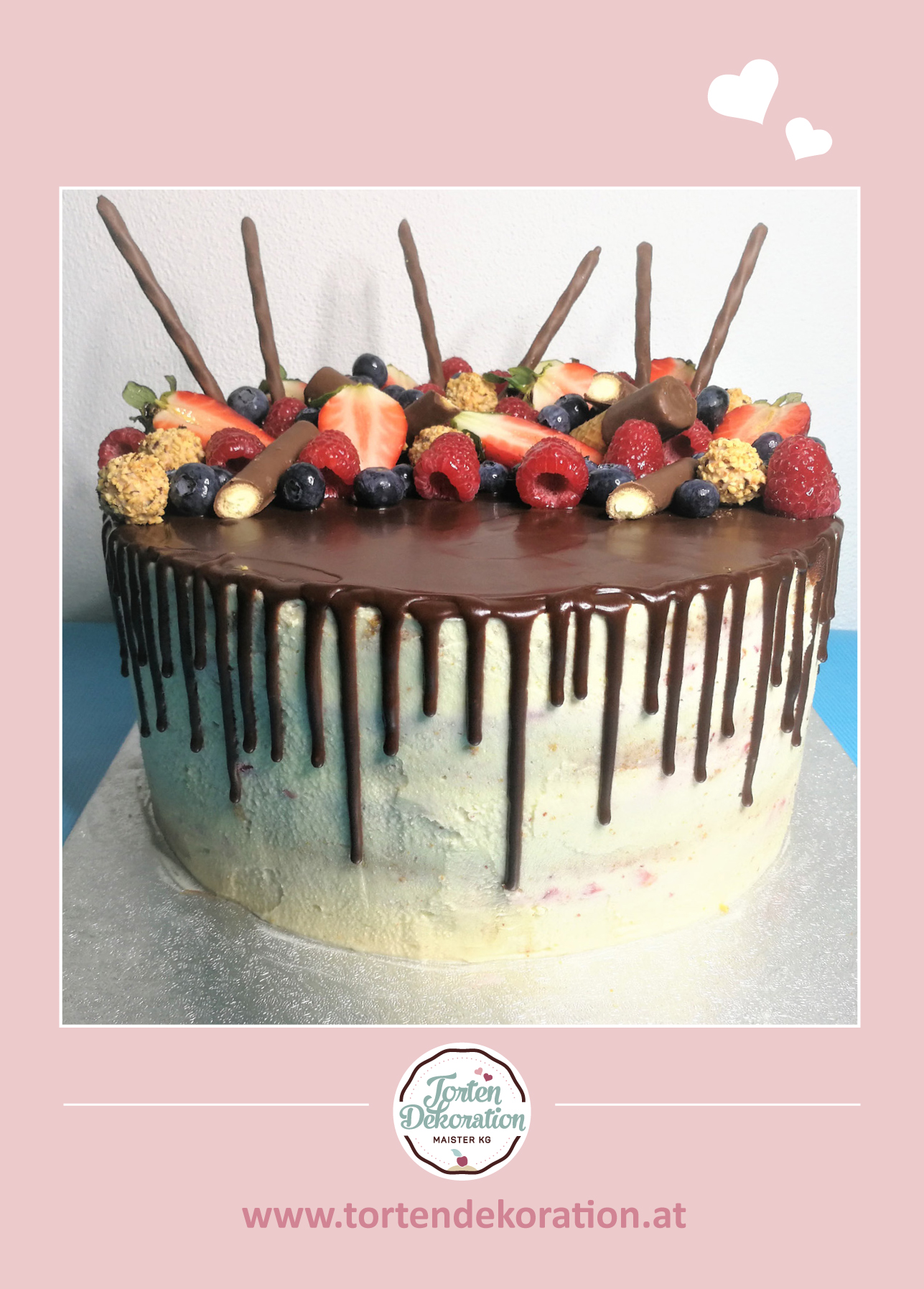 Rezeptkarte Drip Cake Torte