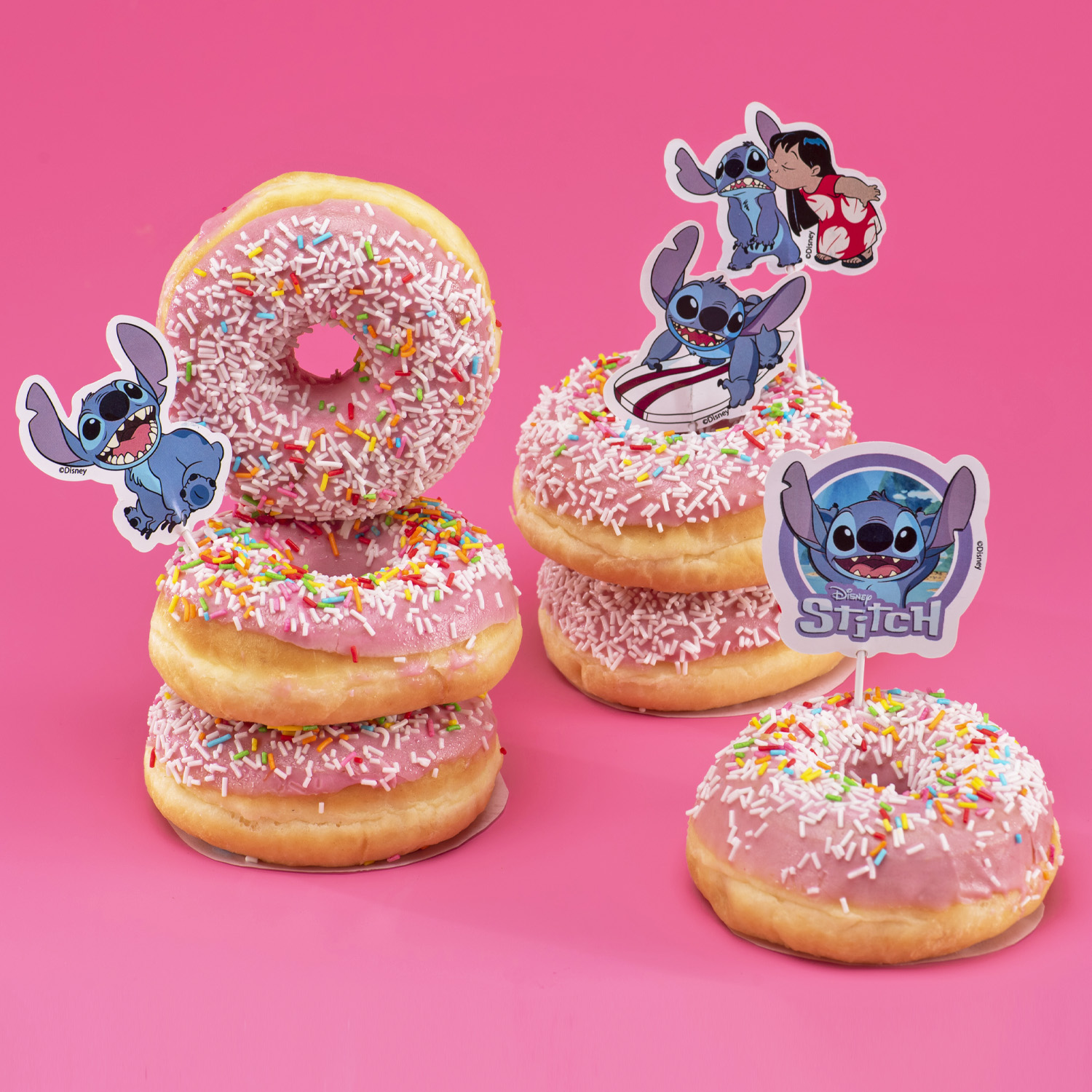 Cake Toppers „Stitch“ – 16-teiliges Set aus Papier