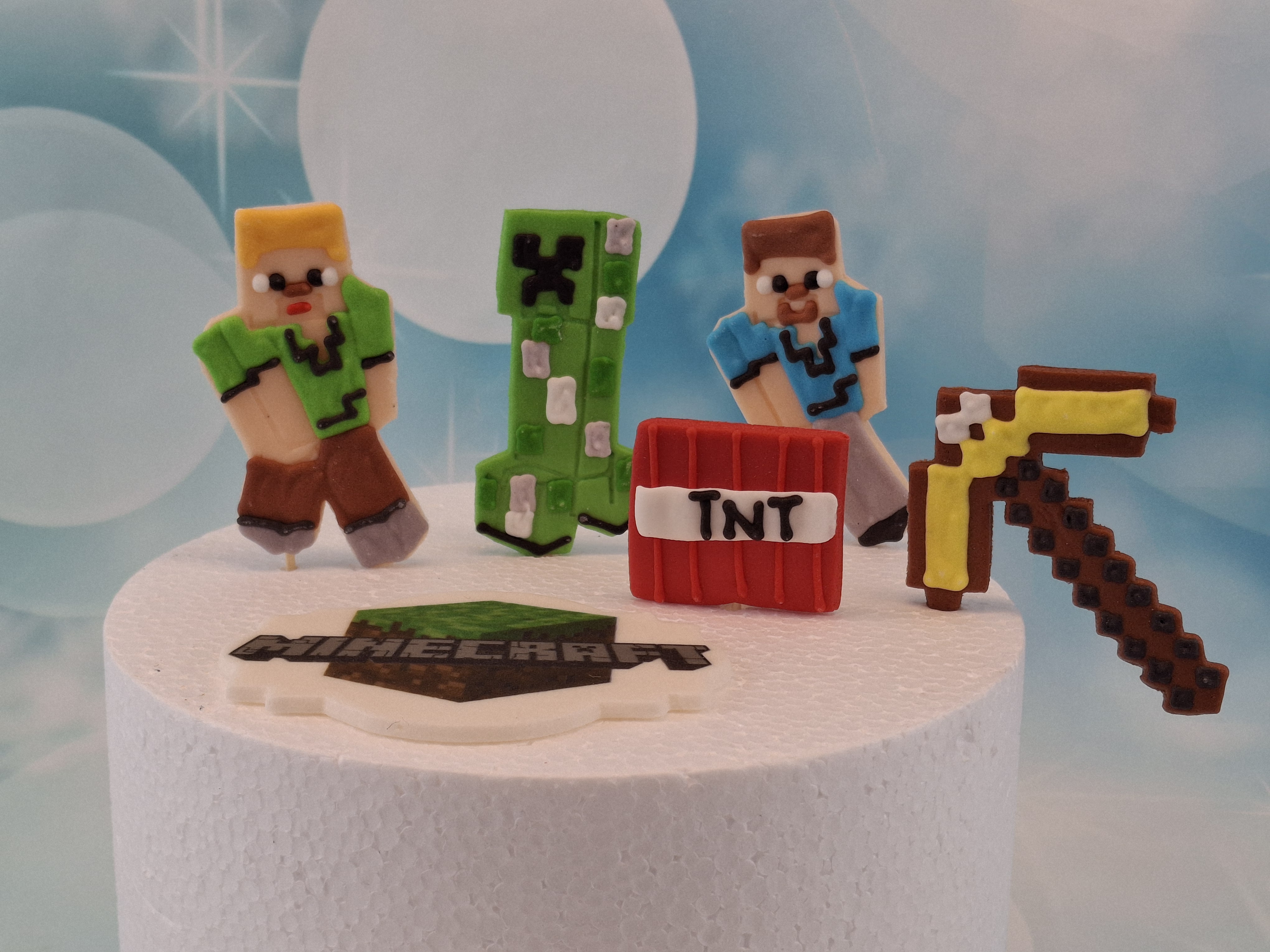 Minecraft – Set 2D Tortenfiguren Zuckerdekoration