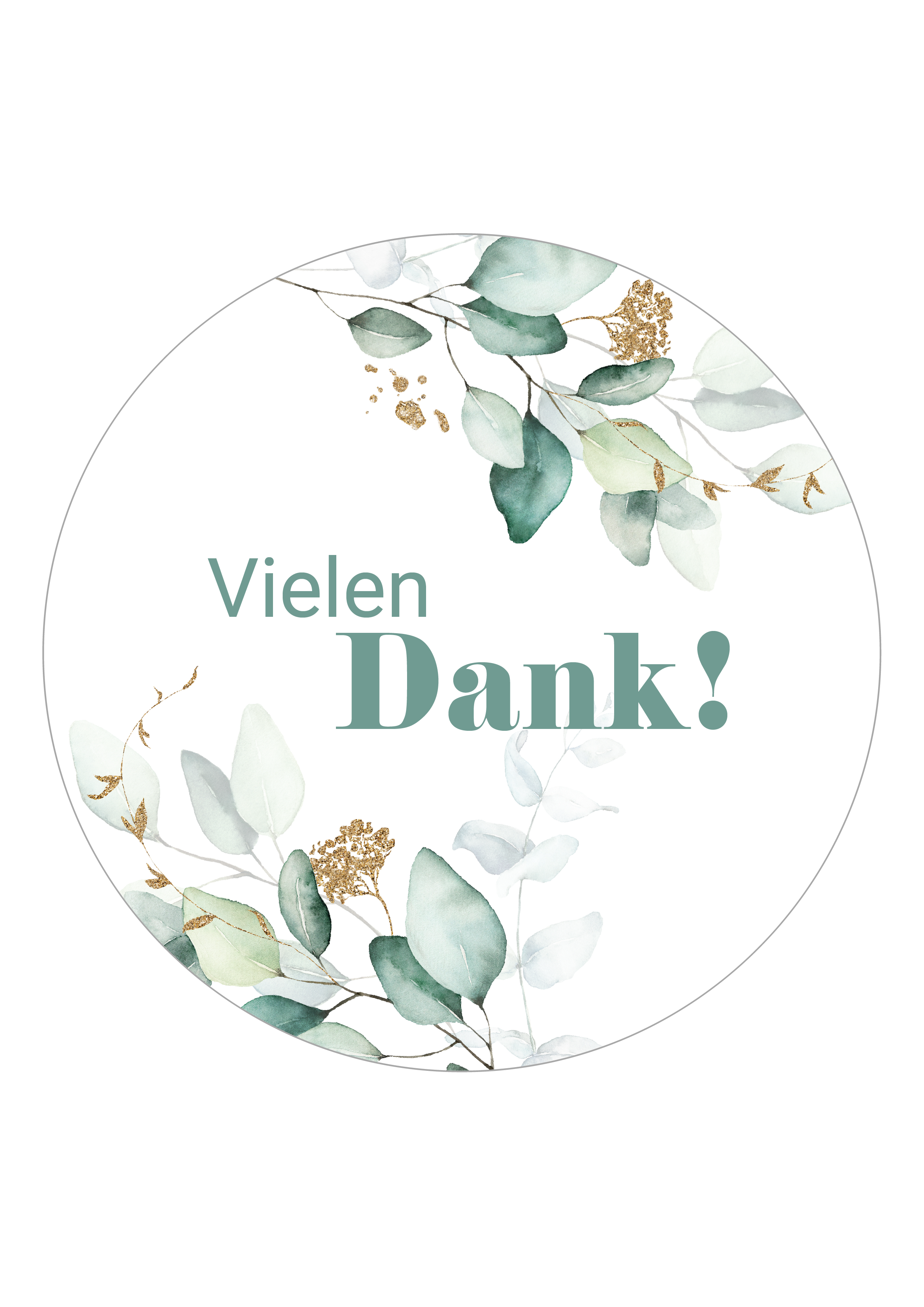Tortenaufleger Vielen Dank