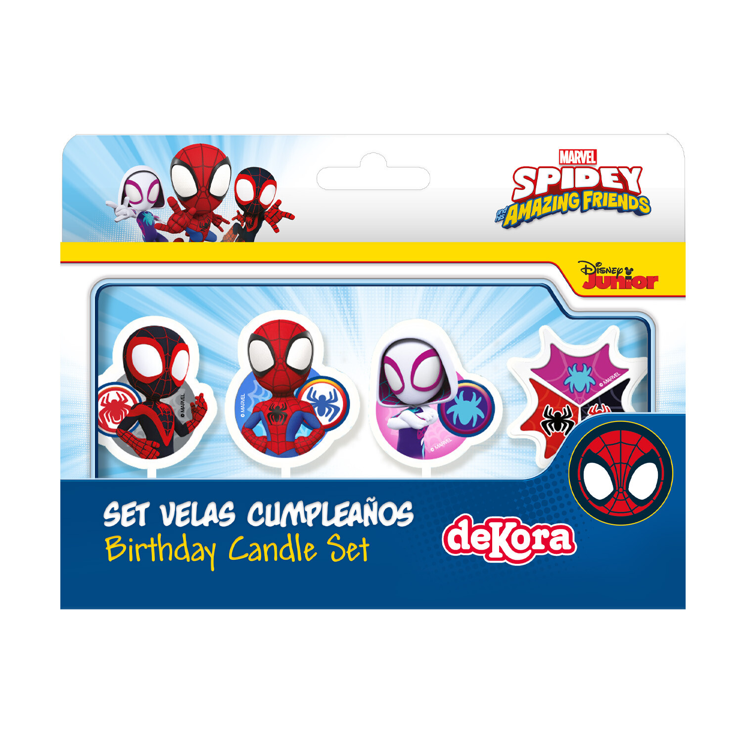 Geburtstagskerzen Spider-Man – 4 Stück Marvel Tortendeko