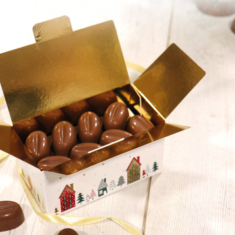 Pralinen-Schokoladenverpackung „Christmas Village“