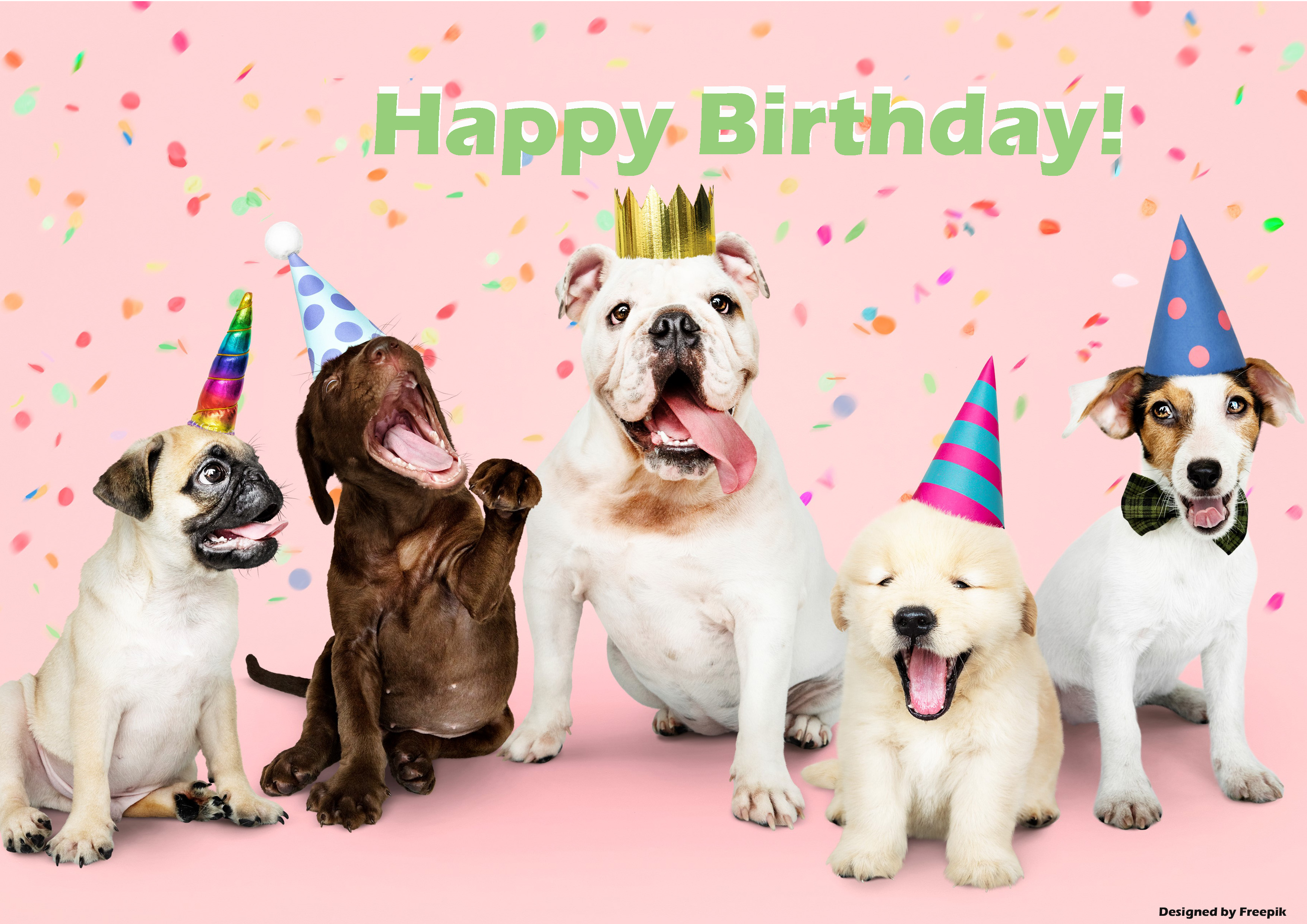 Tortenaufleger Happy Birthday Hunde