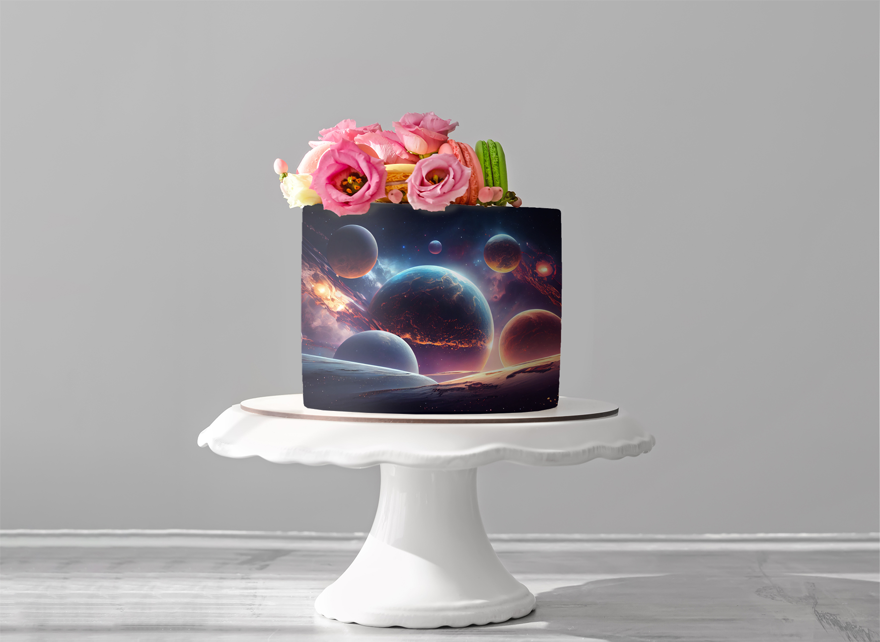 Deko Fondant Planeten