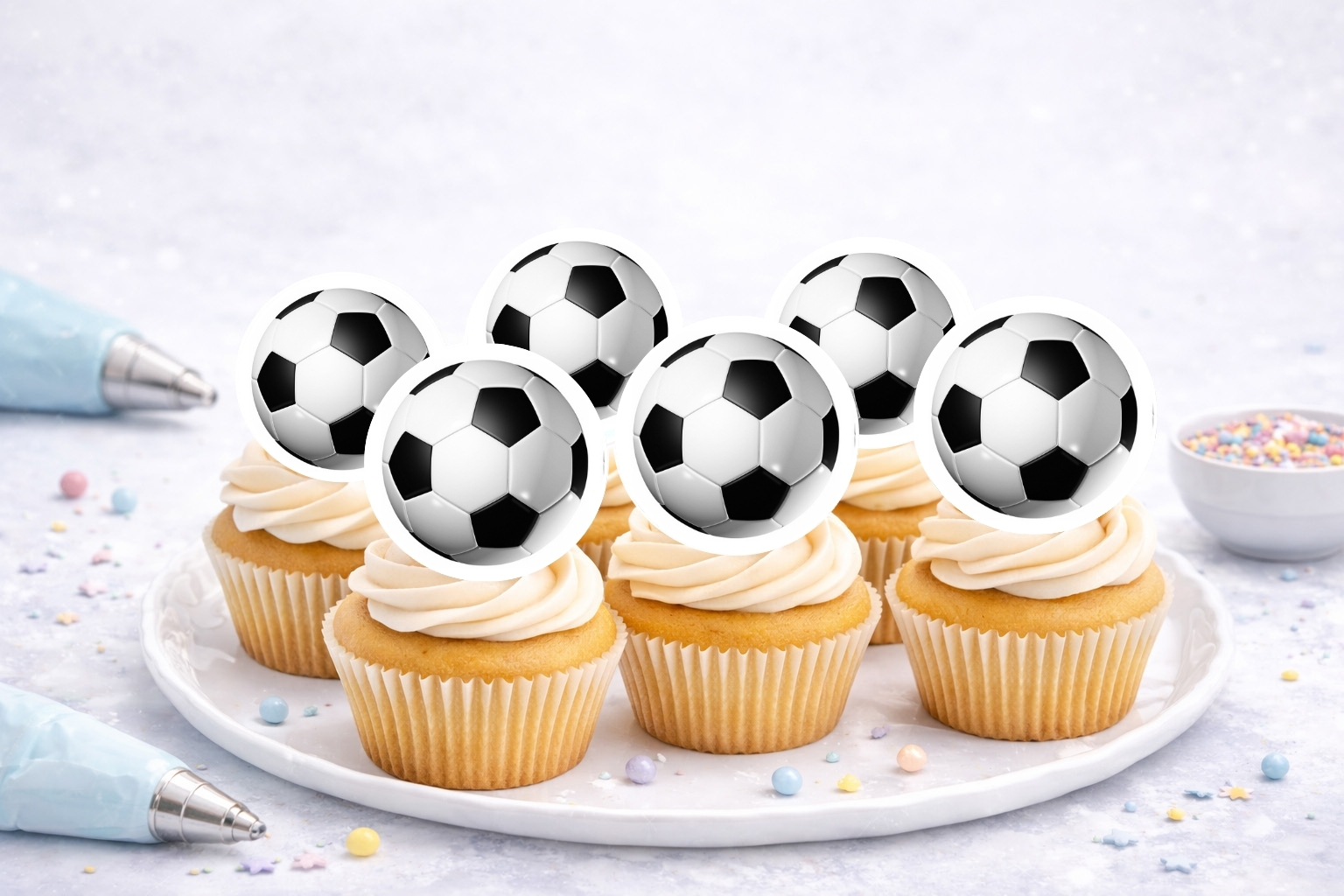 Muffinaufleger Fußball