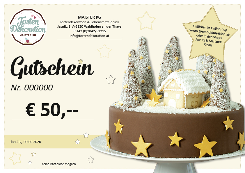 Gutscheinbox Weihnachten 50 Euro