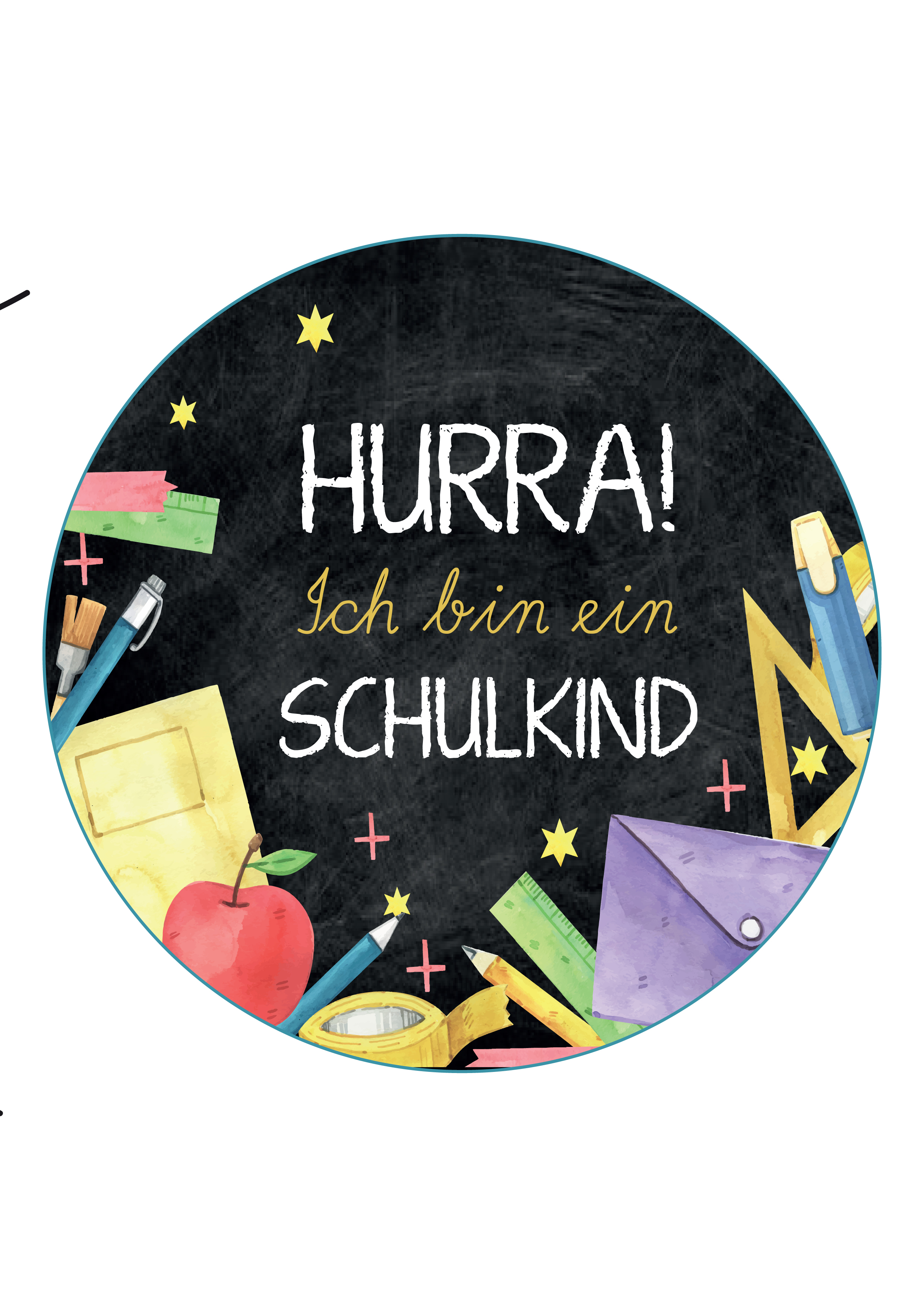 Tortenaufleger Einschulung
