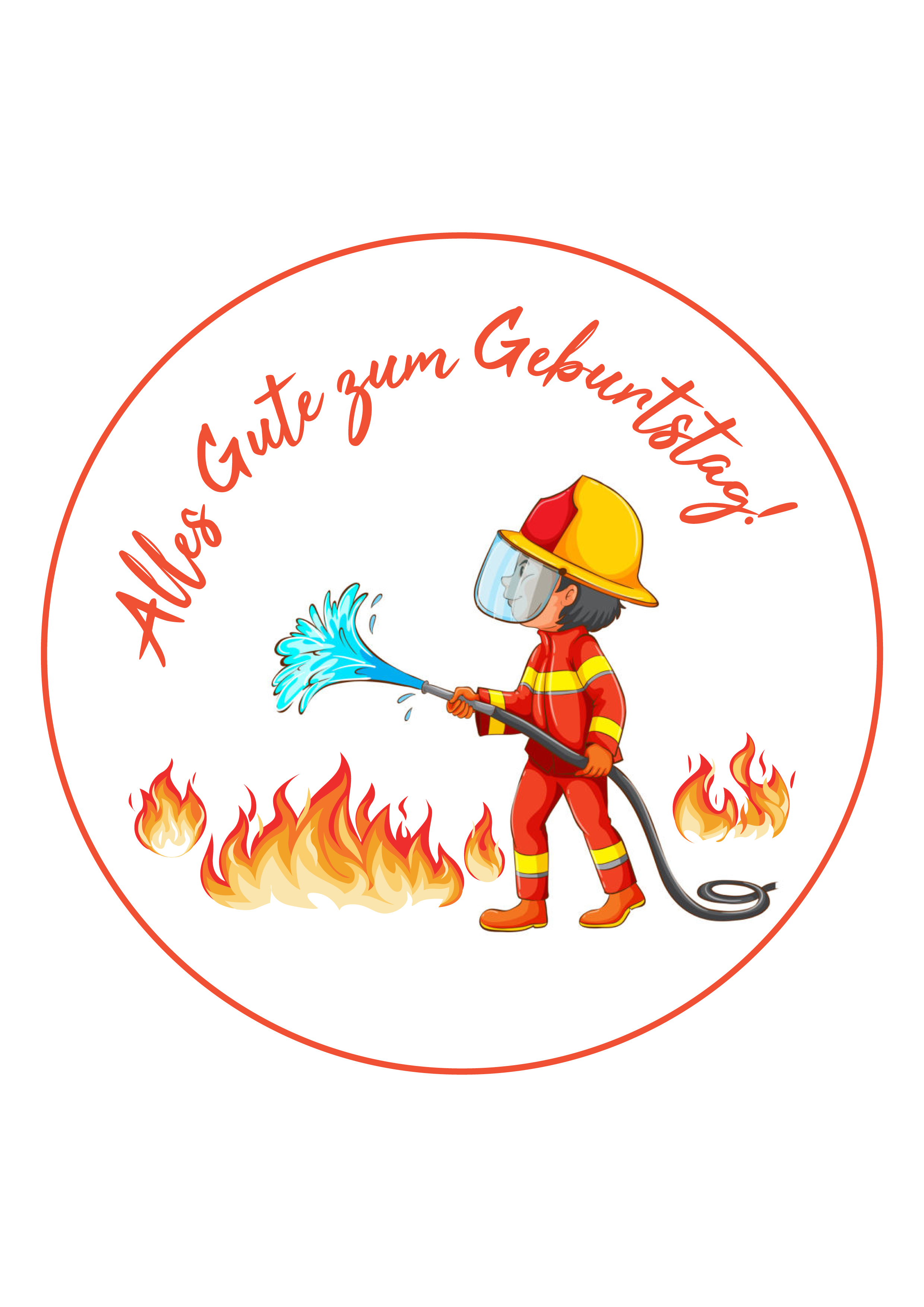 Tortenaufleger Feuerwehr