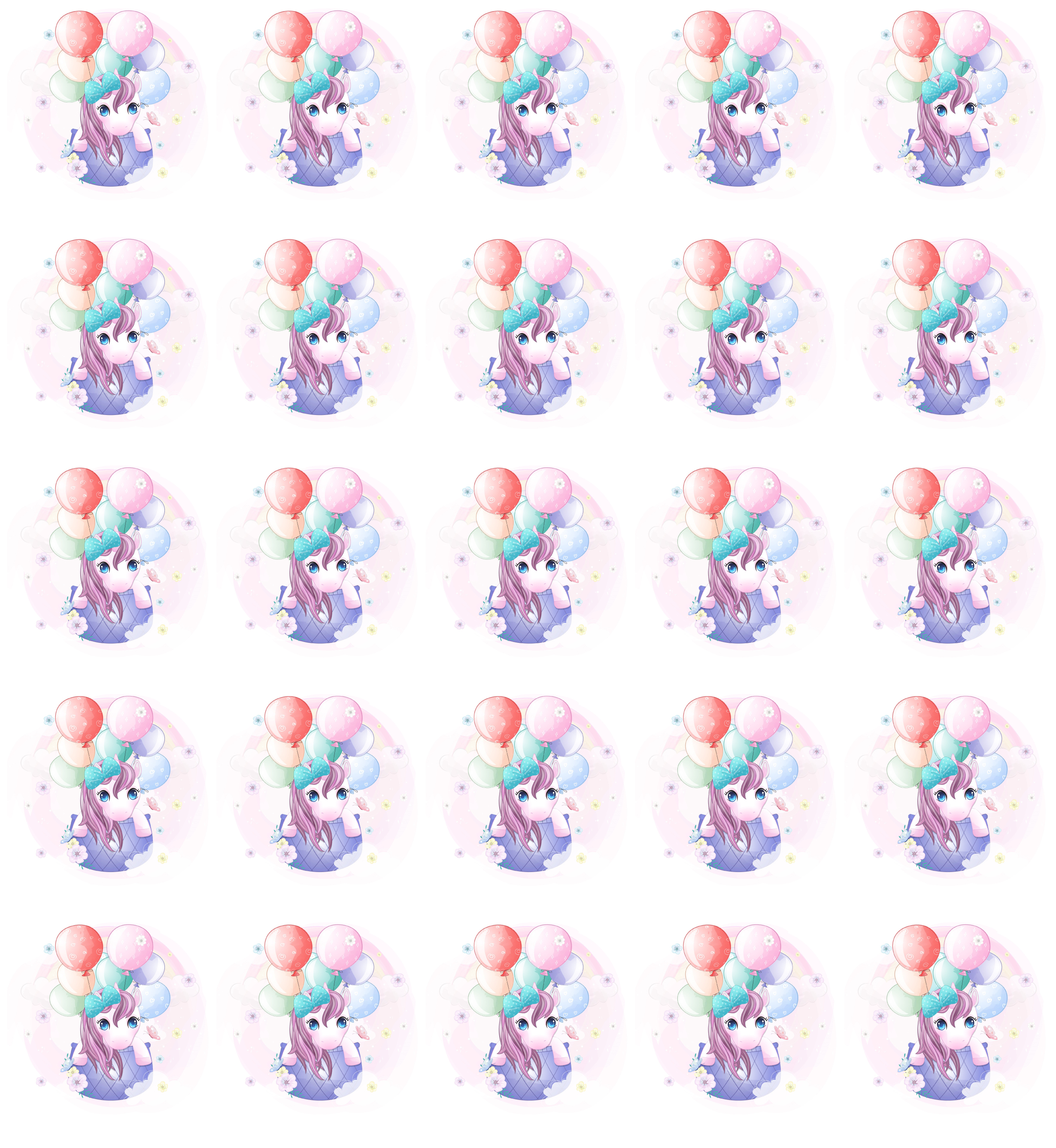 Essbare Muffinaufleger mit Einhorn-Motiv für Cupcakes und Muffins