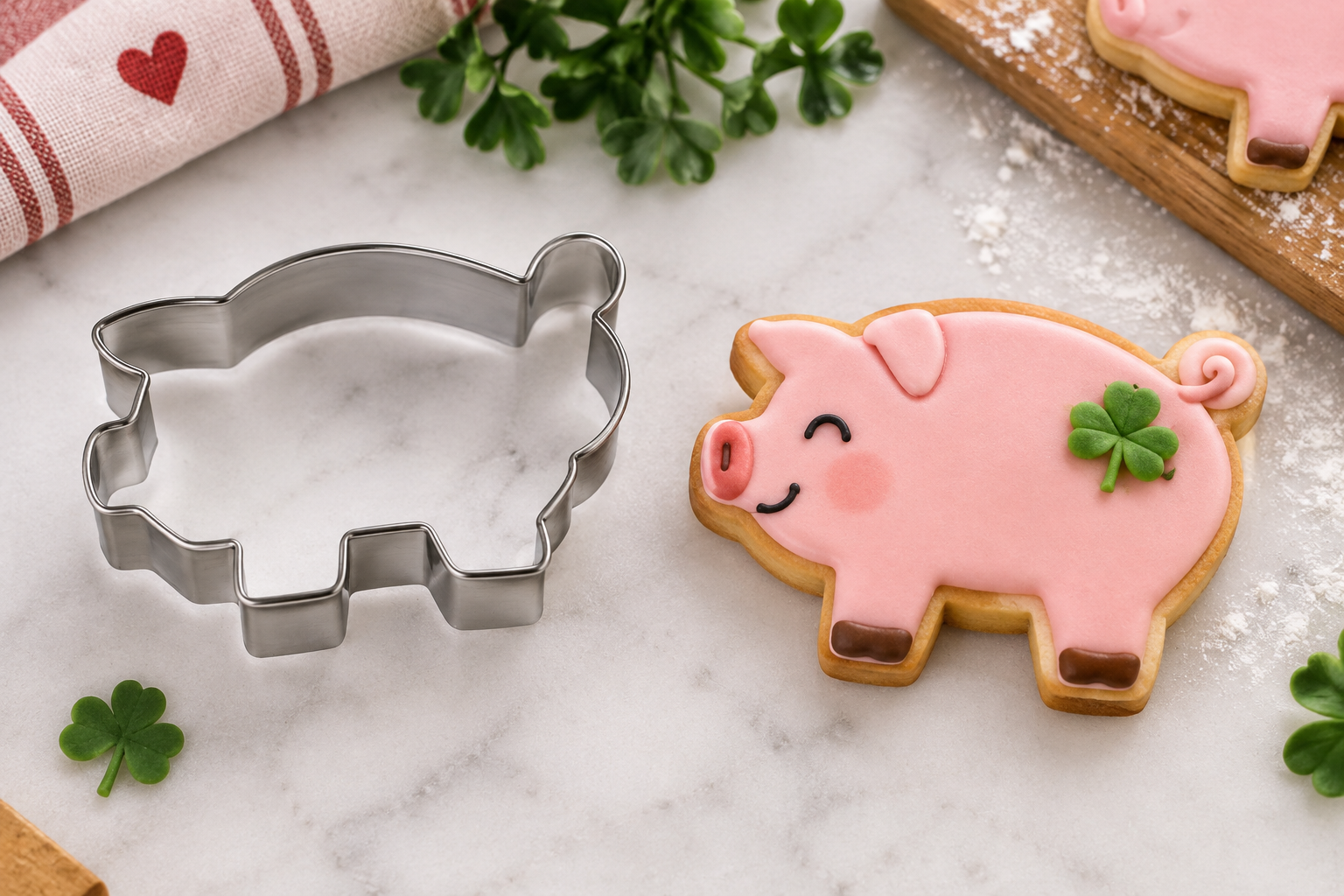 Ausstecher Schwein 6 cm – Edelstahl Keksausstecher