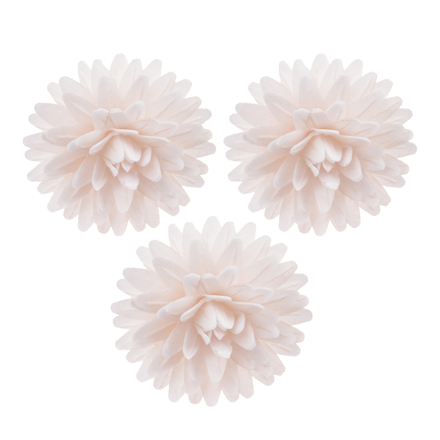 Pom Pom Wafer Paper Dekoration Weiß – Essbare Tortendeko aus Wafer Paper für Kuchen & Cupcakes