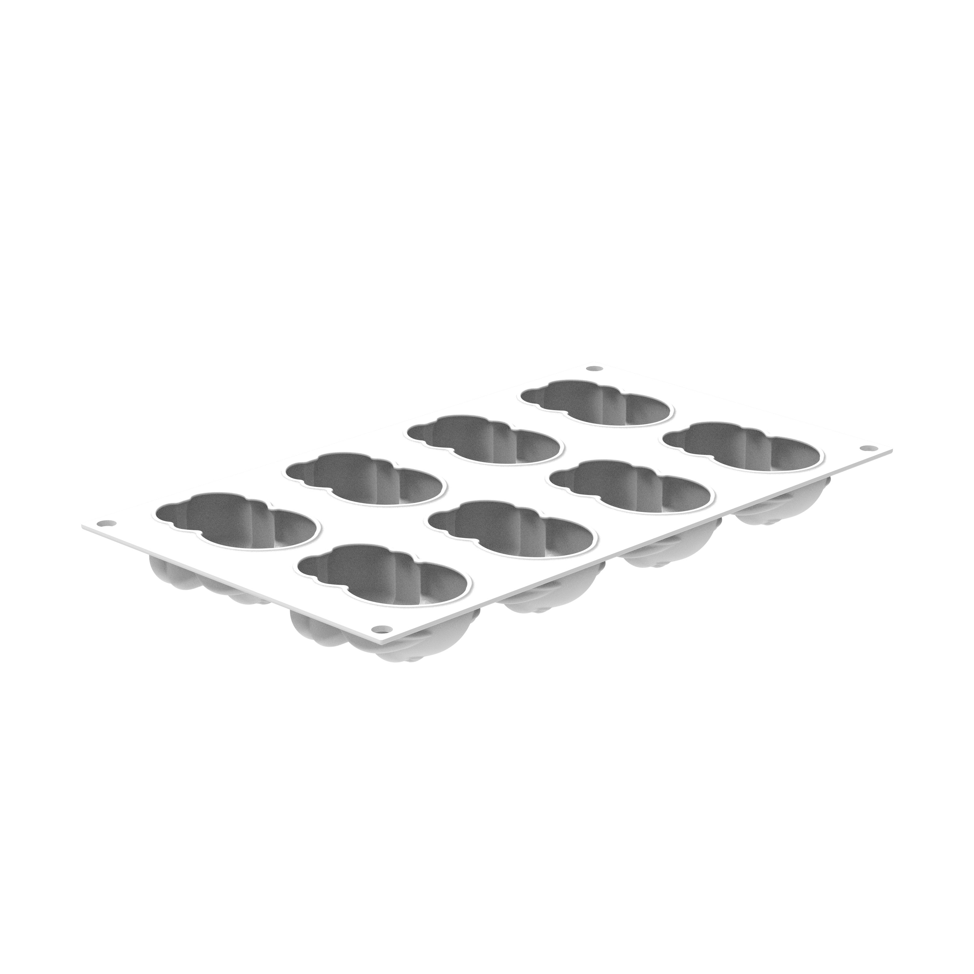 RABBIT 70 – Silikonform mit Ausstecher (8er Form) | 76 × 50 × 29 mm