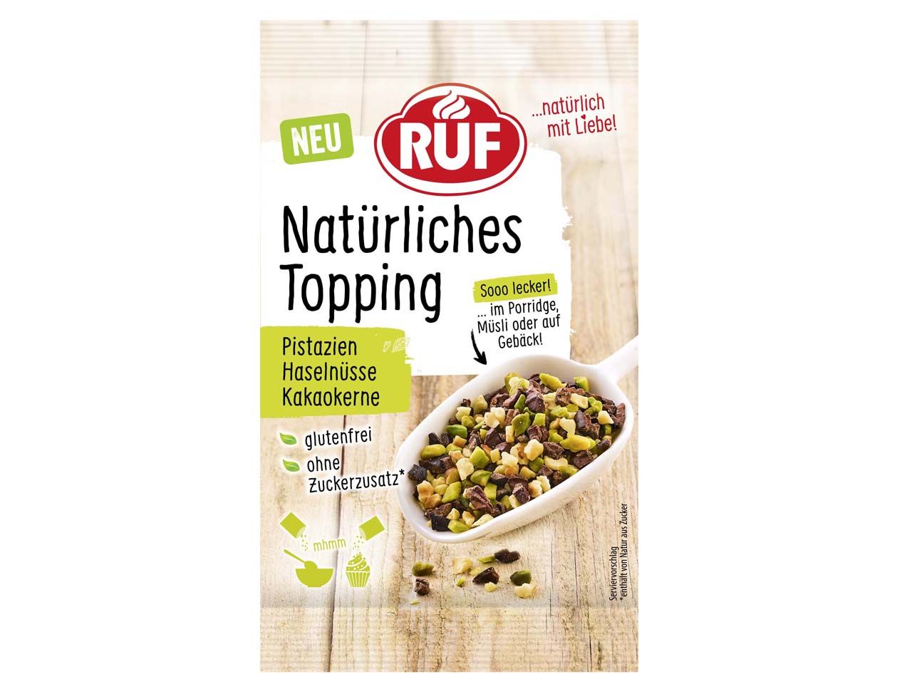 MHD 11/25 Natürliches Topping - Pistazien, Kakaokerne und Haselnüsse