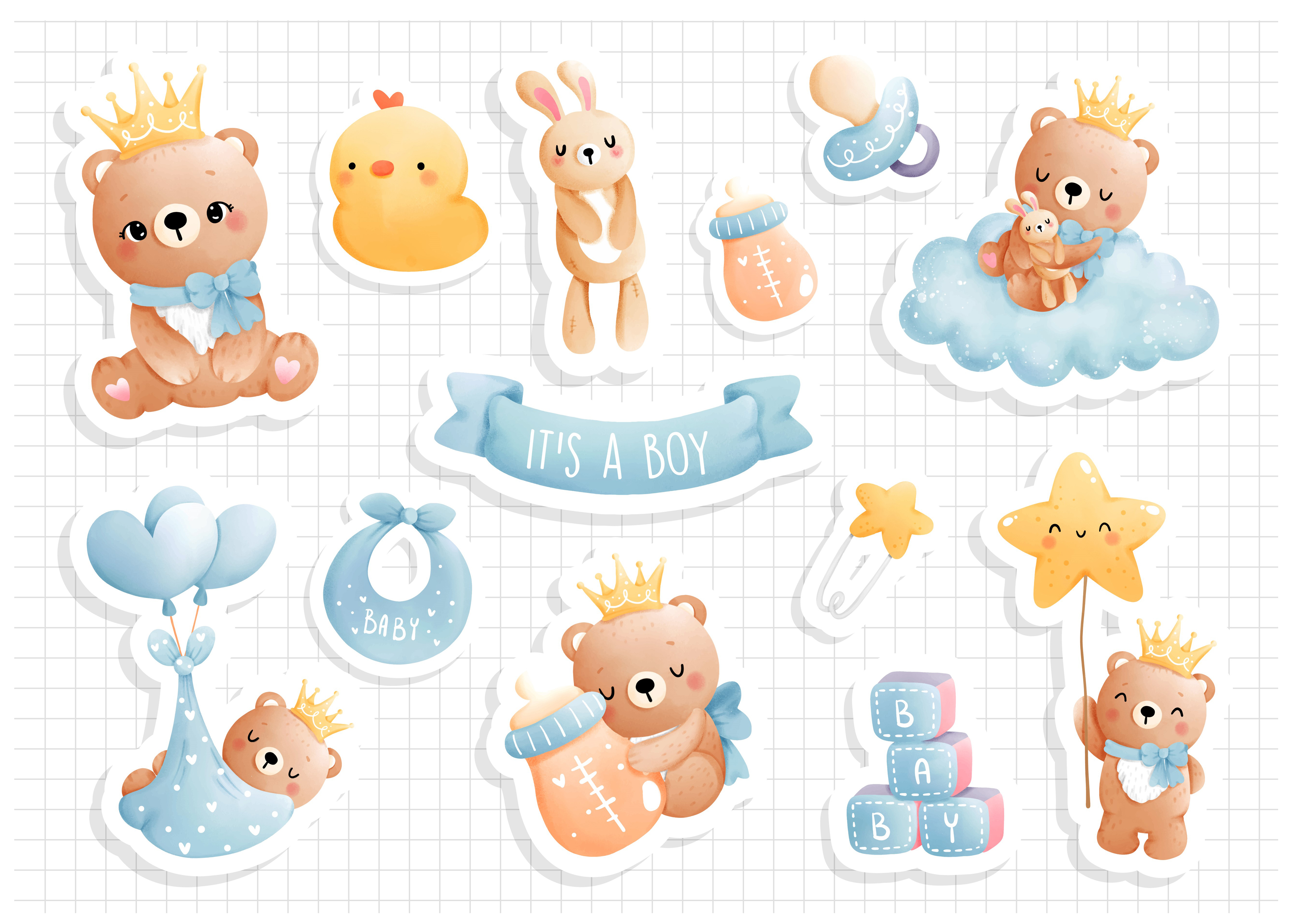 Fondantaufleger zum ausschneiden "it´s a boy"