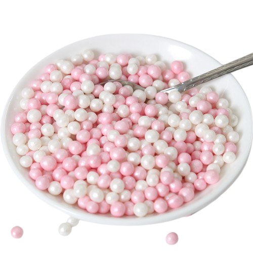 Soft Perlen weiß/rosa