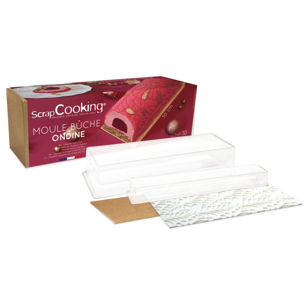 Bûche Backform-Set Ondine mit Insert & Strukturmatte
