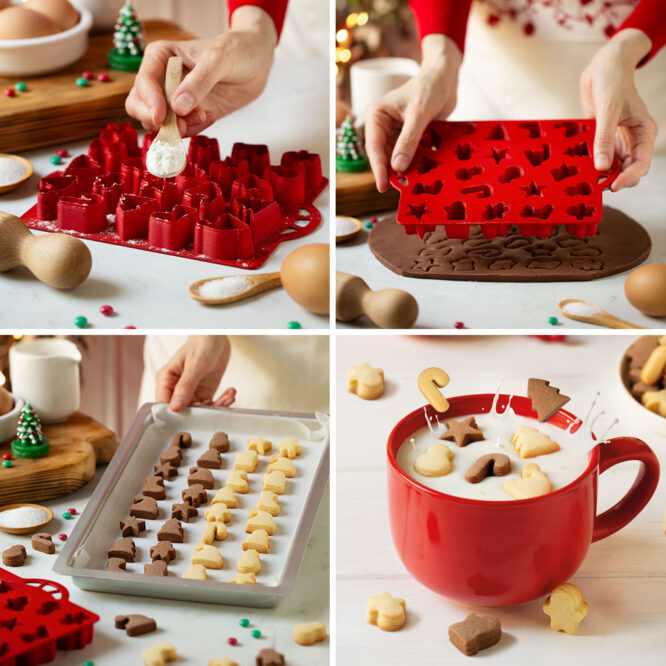 Mini-Milchbecher-Ausstecher – Teigausstecherplatte für Weihnachtskekse