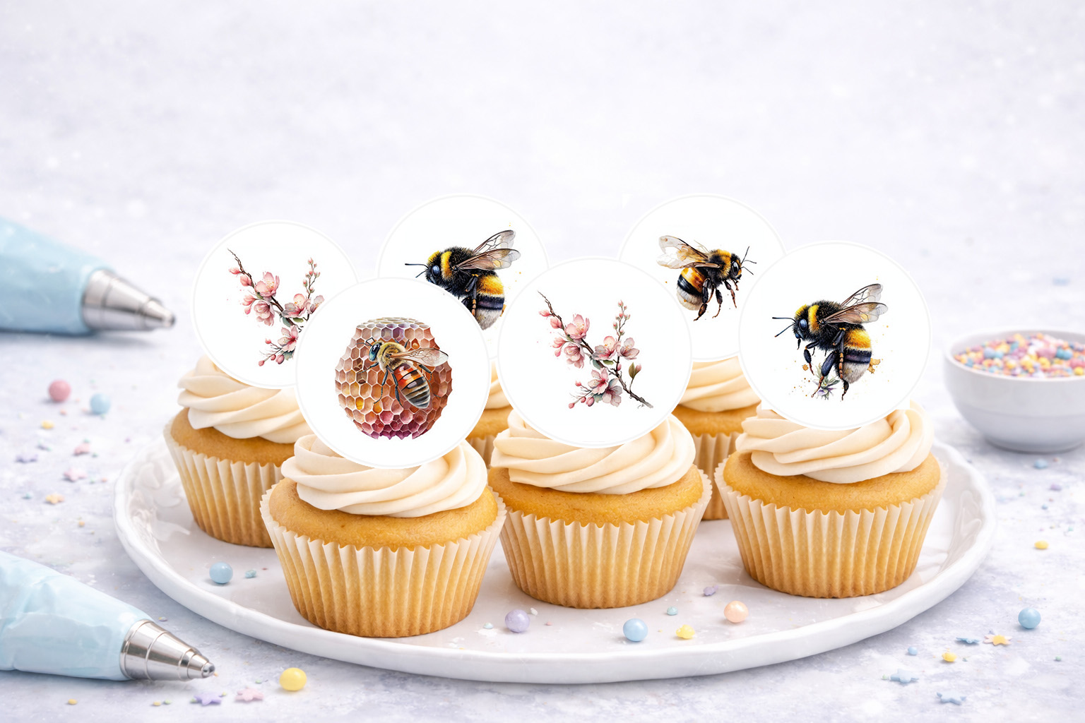 Muffinaufleger Bienen