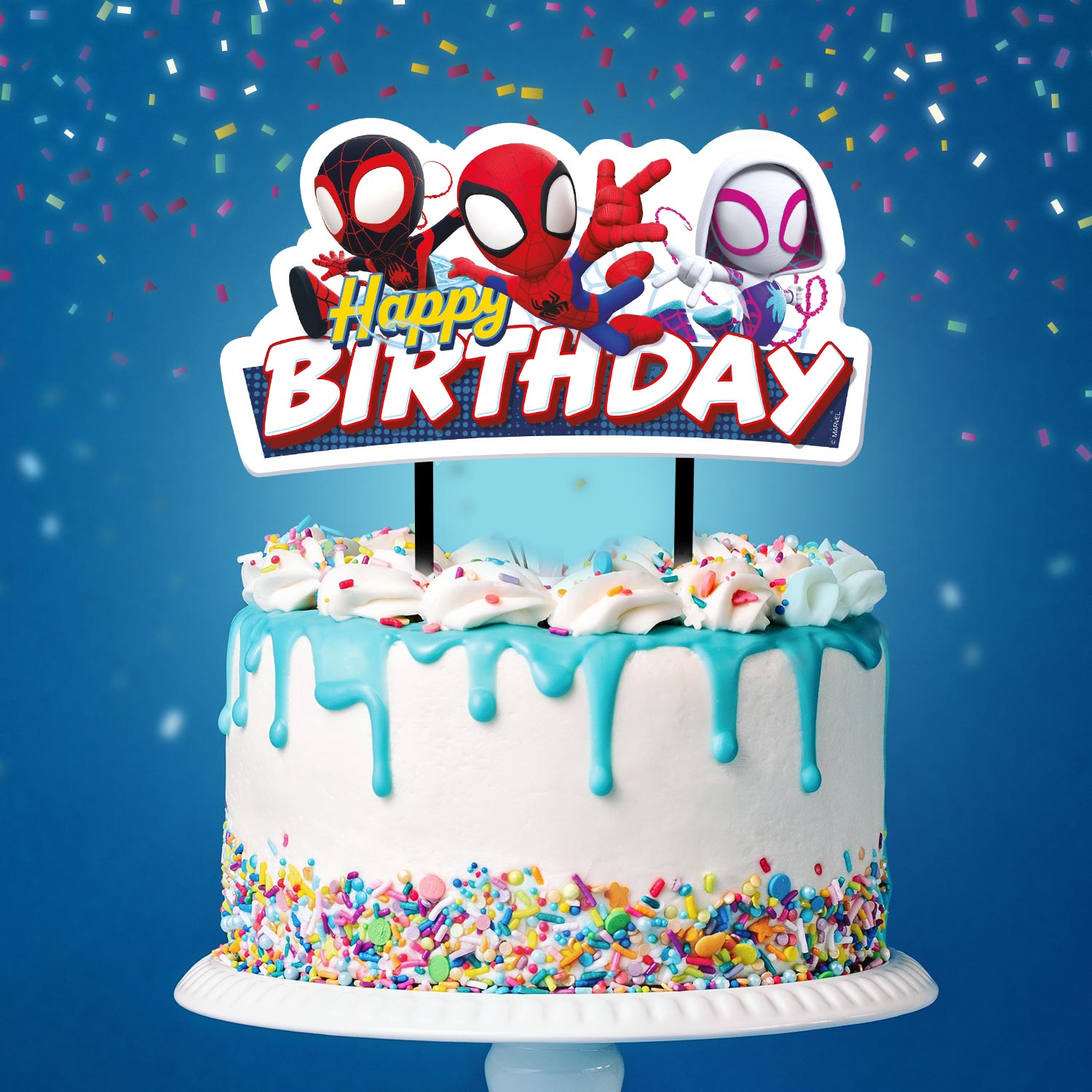 Spidey Cake Topper Happy Birthday
