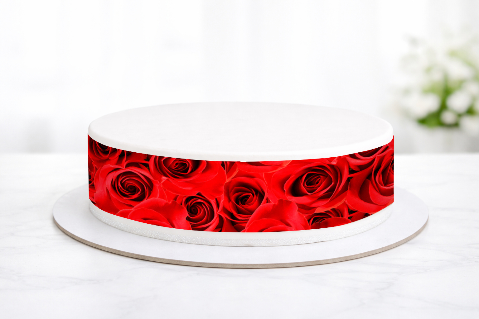Tortenband rote Rosen