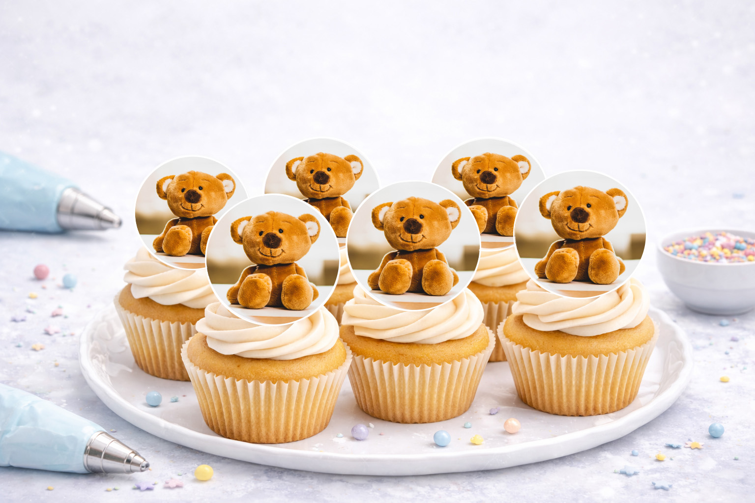 Muffinaufleger Bär braun