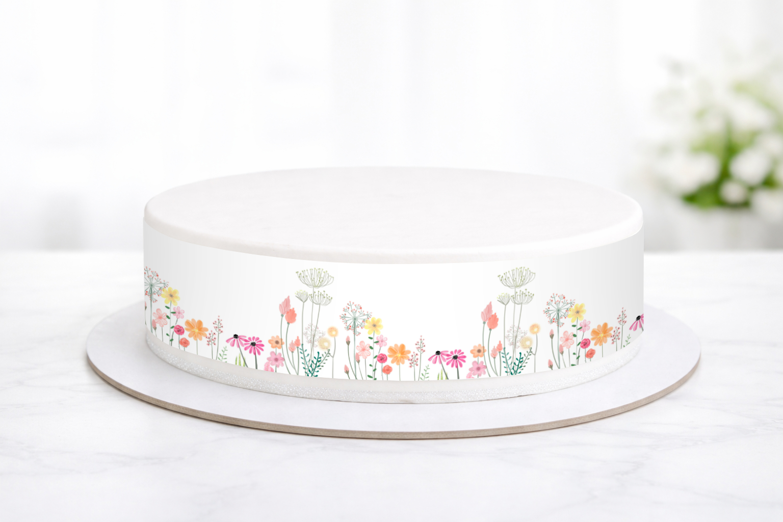 Tortenband Blumen