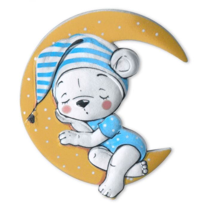 Zuckerdekoration Bär auf Mond