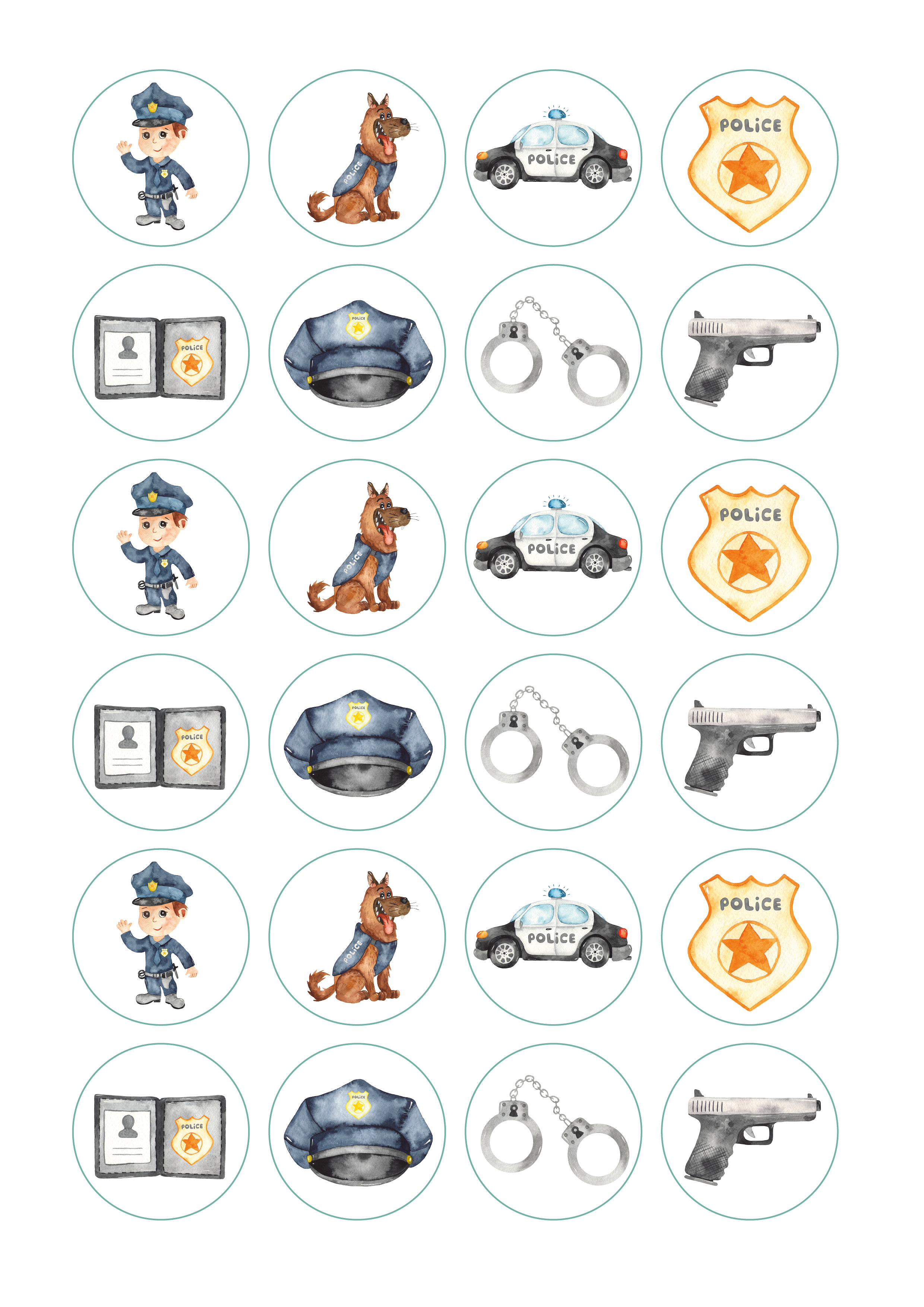 Muffinaufleger Polizei