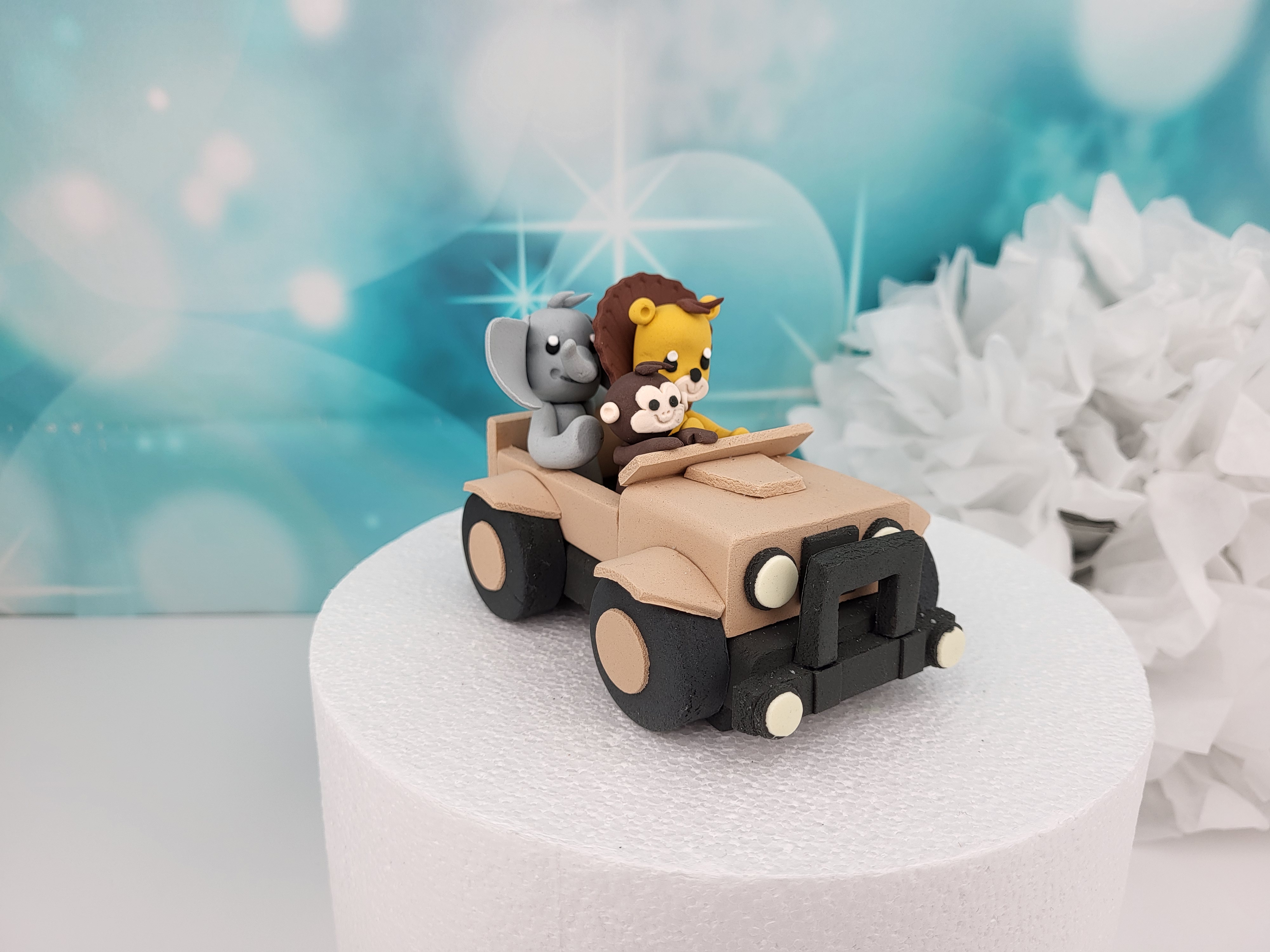 Caketopper Safariauto – Tortendekoration Safari Auto