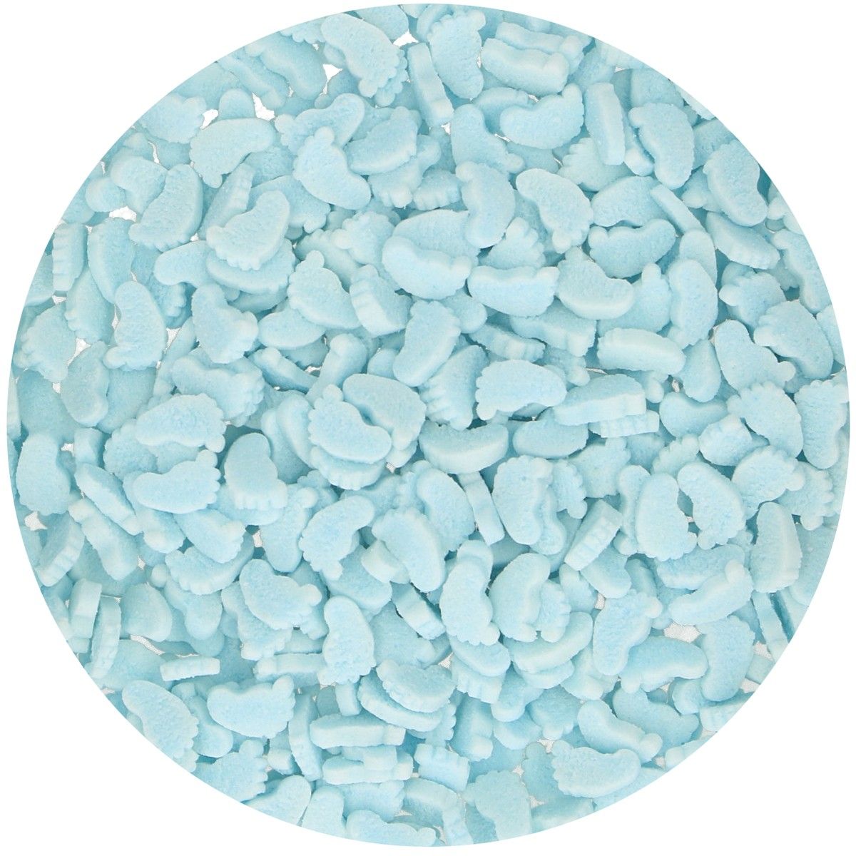Streudekor Baby-Füßchen Blau 55g