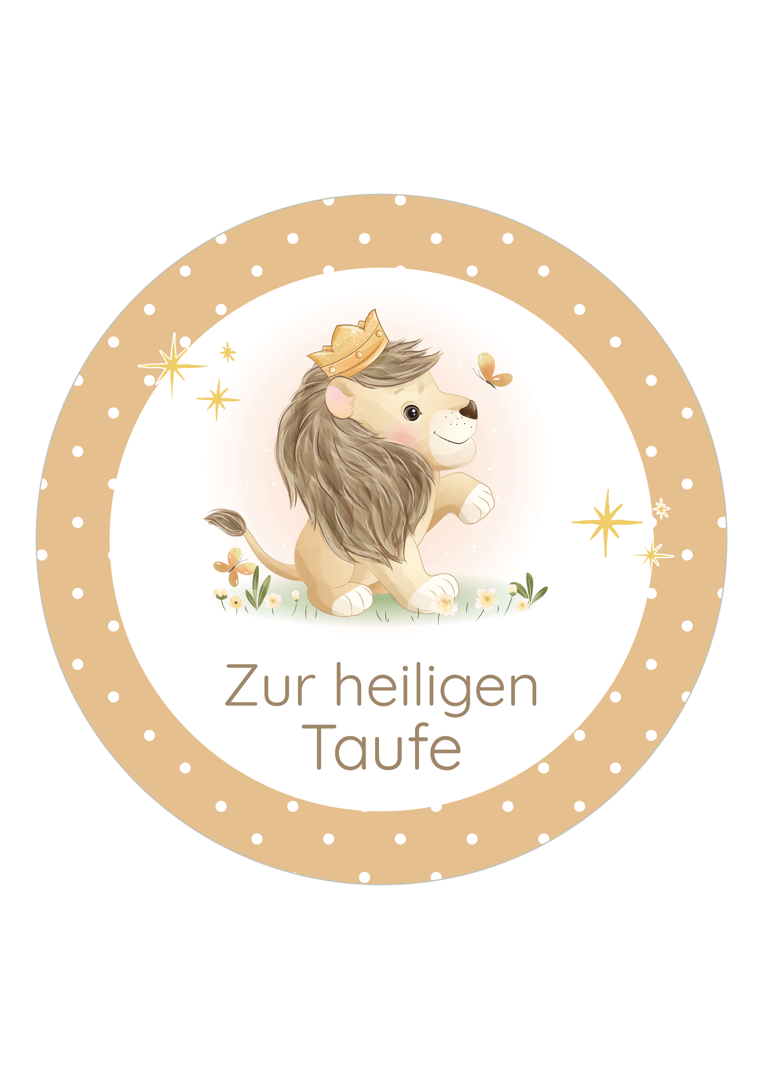 Tortenaufleger Taufe Löwe