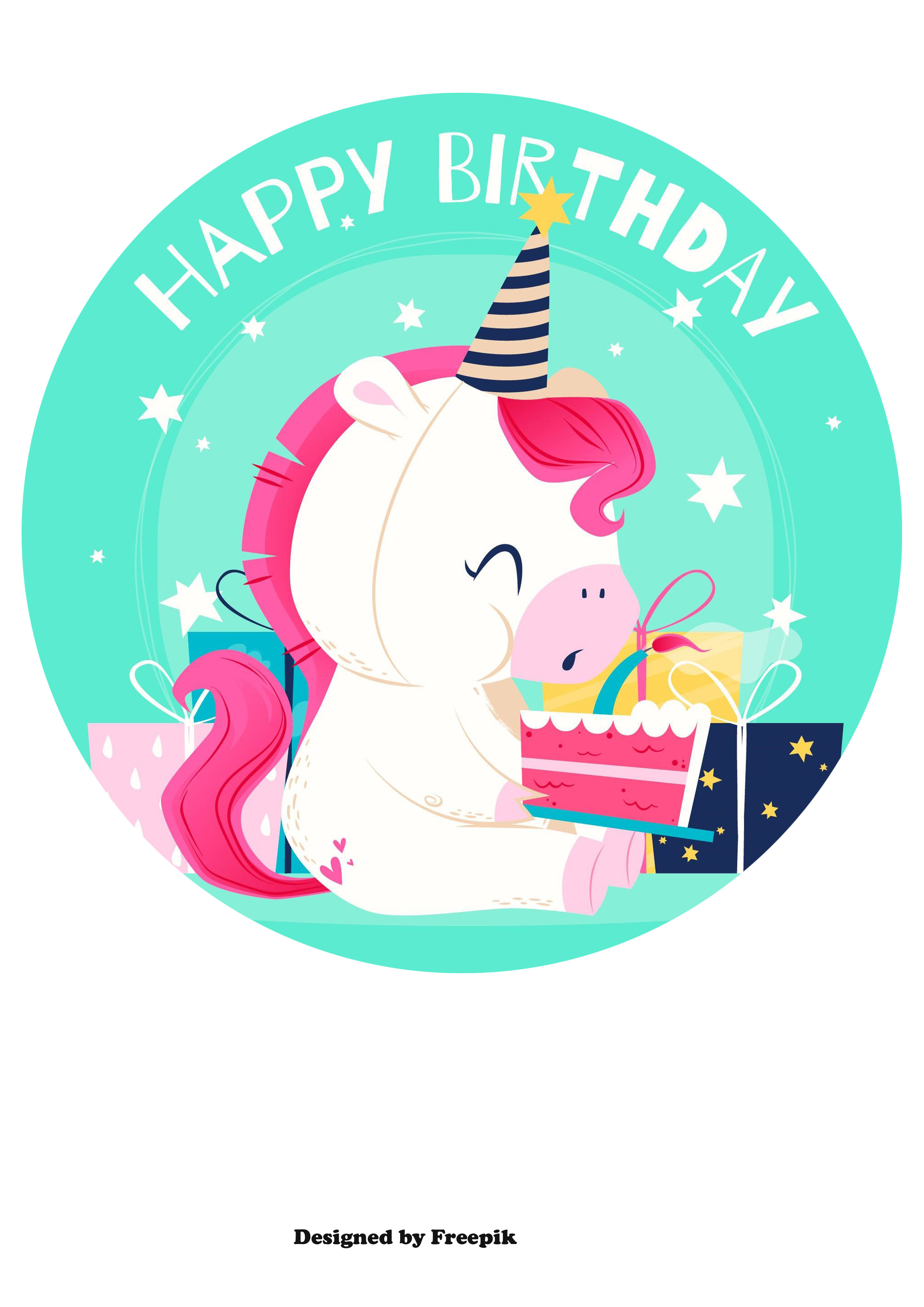 Tortenaufleger Einhorn