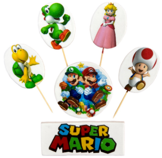 Super Mario – Zucker-Deko für Torten