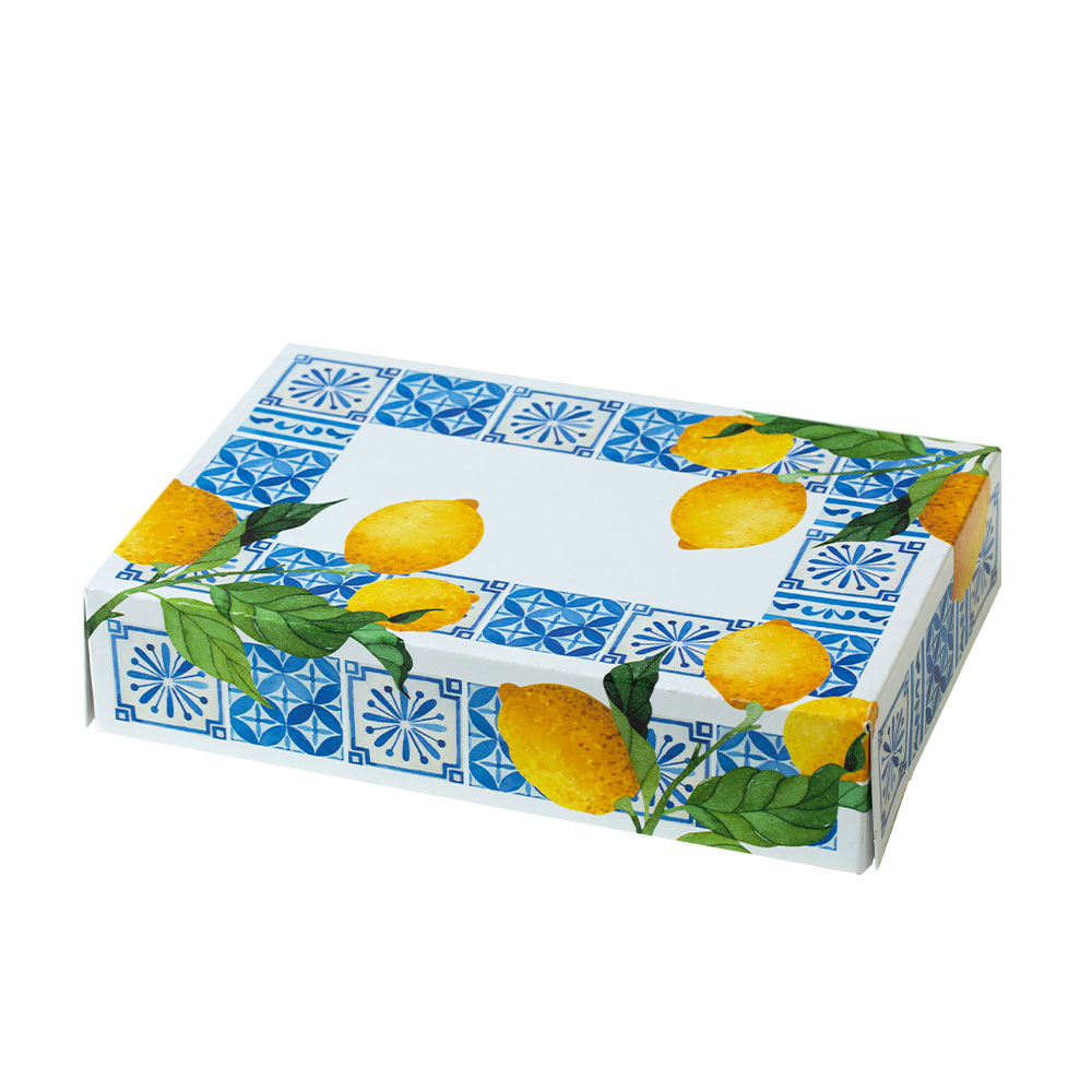 Verpackungsbox im mediterranen Amalfi Stil