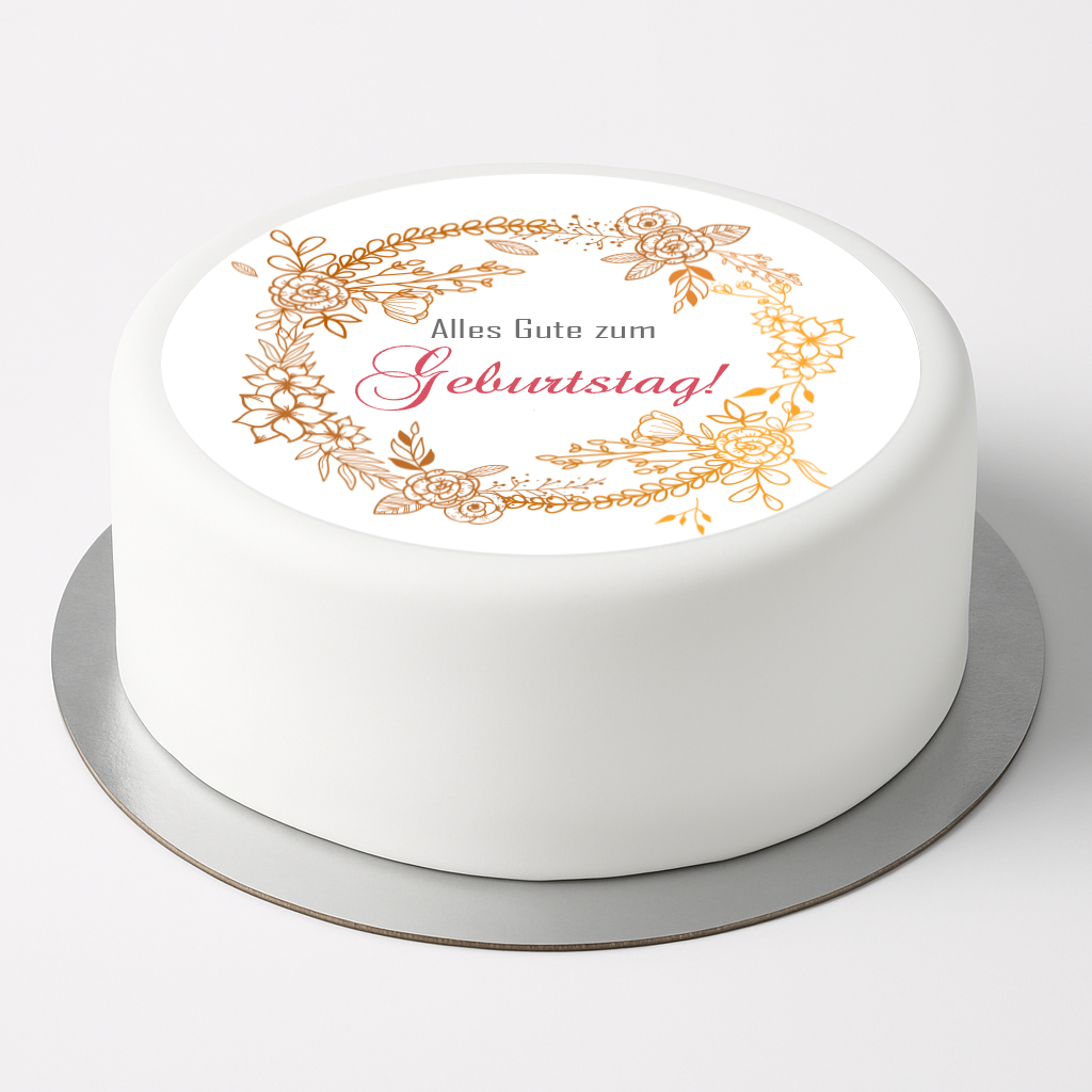 Tortenaufleger Geburtstag Oblate 19 cm
