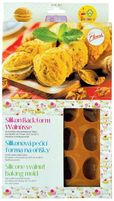Silikonform Walnüsse Backform