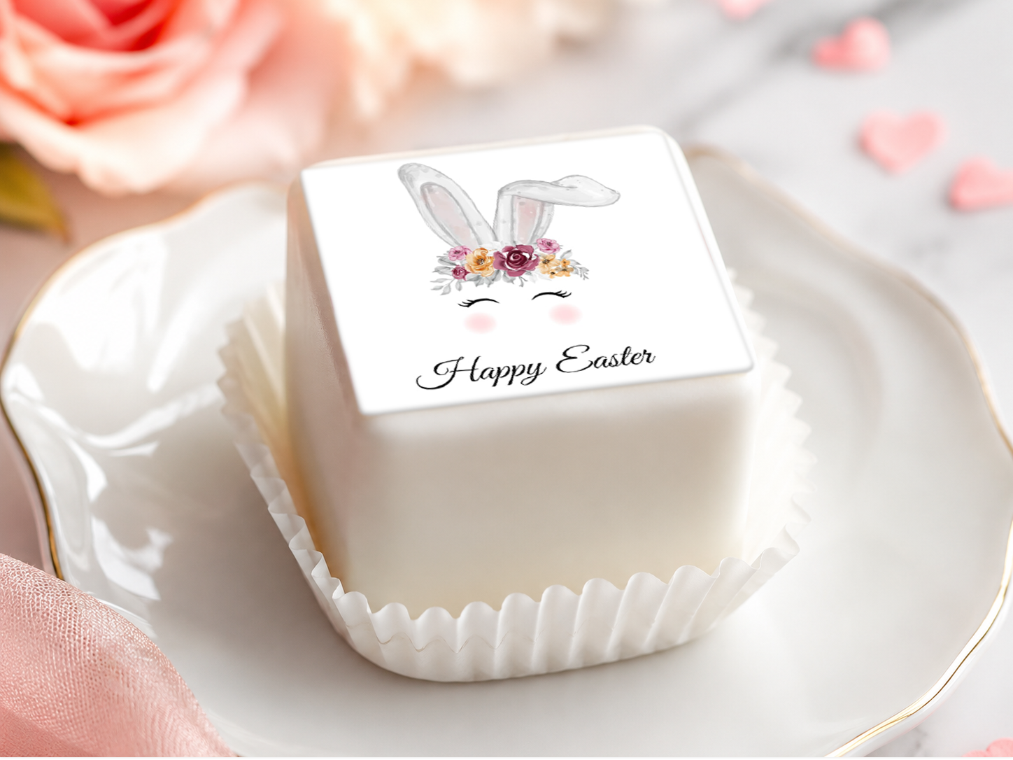 15 essbare Oster-Aufleger Ø ca. 5 cm – für Petit Fours & Punschkrapfen