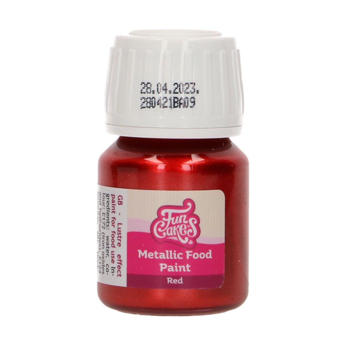 Essbare Farbe metallic Rot