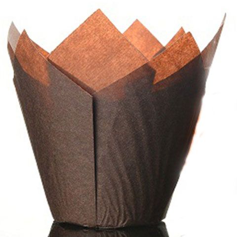 Muffinförmchen Tulpe braun